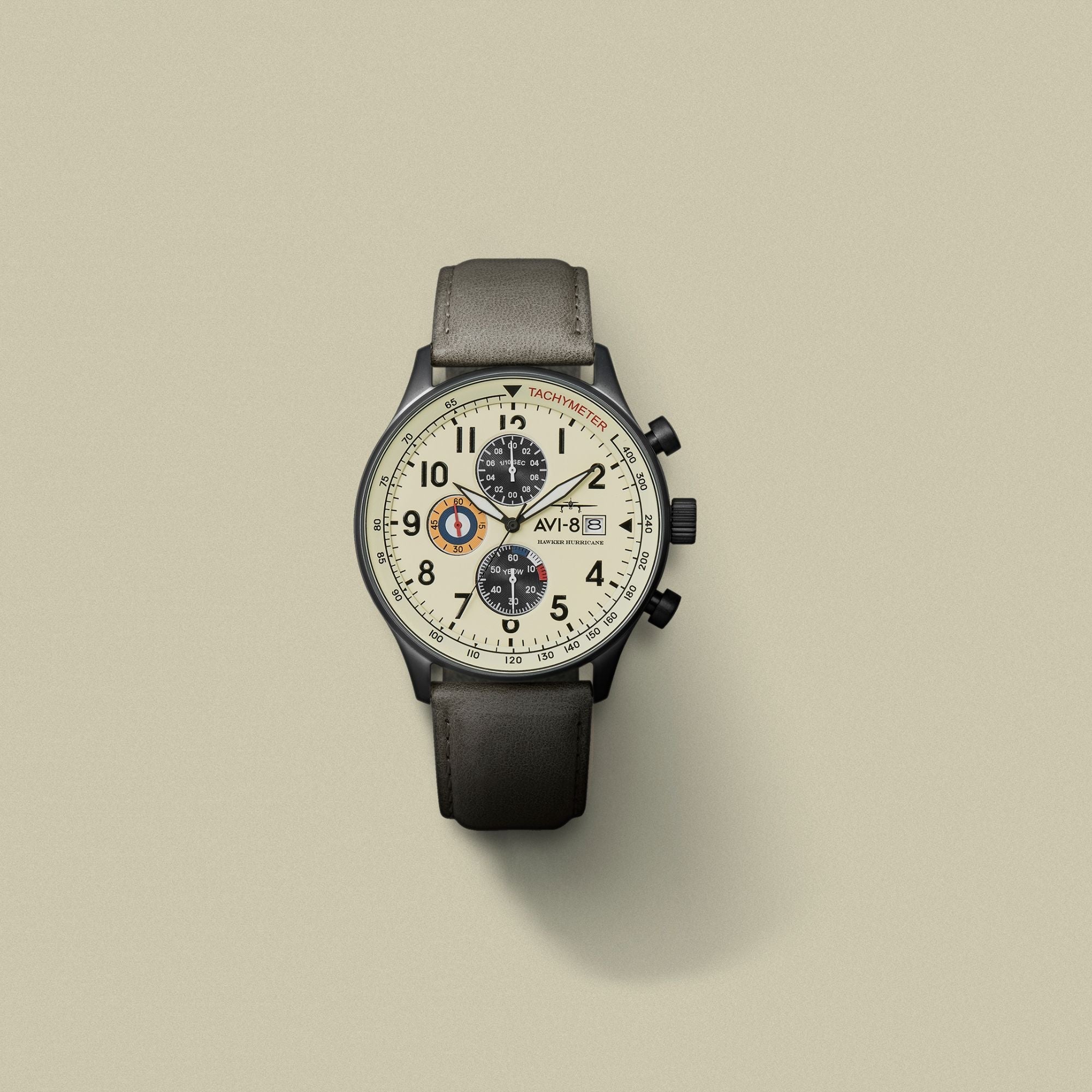 AVI-8 Hawker Hurricane Classic Chronograph Cream Beige Av 4011 0C