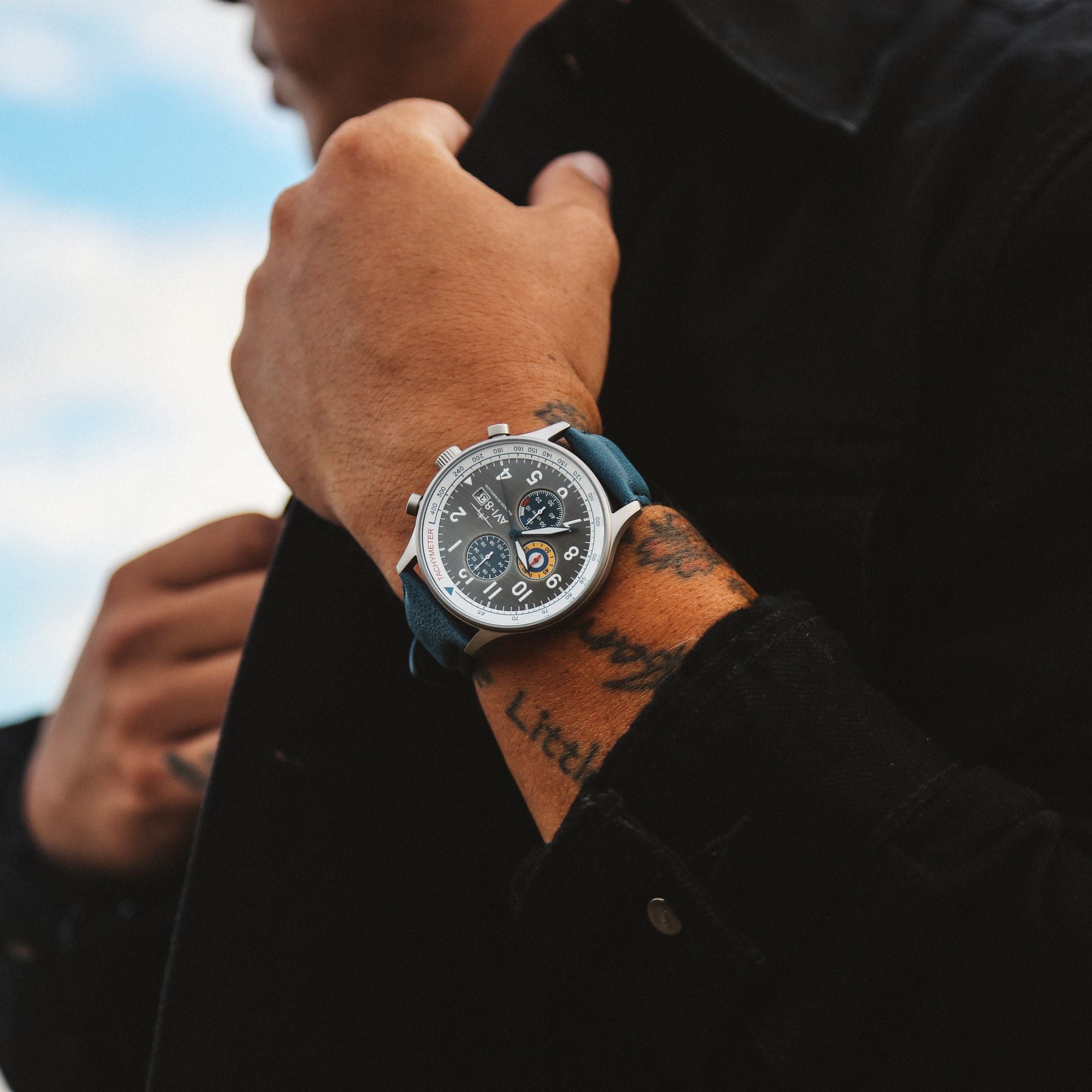 AVI-8 Hawker Hurricane Classic Chronograph Pennant Blue Av 4011 0F