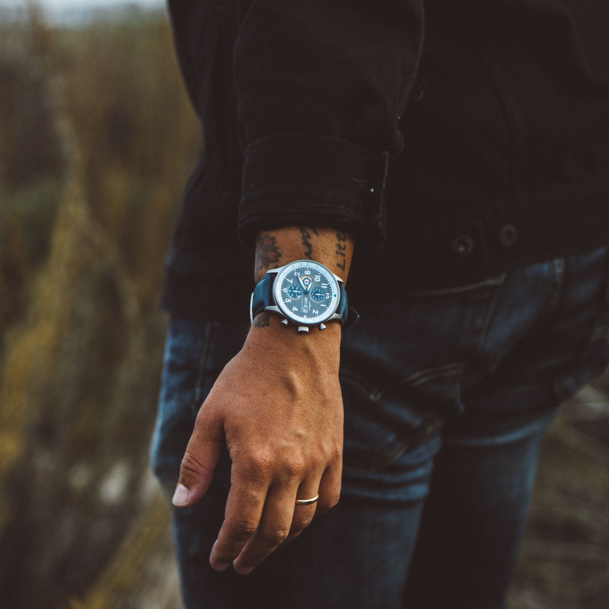 AVI-8 Hawker Hurricane Classic Chronograph Pennant Blue Av 4011 0F