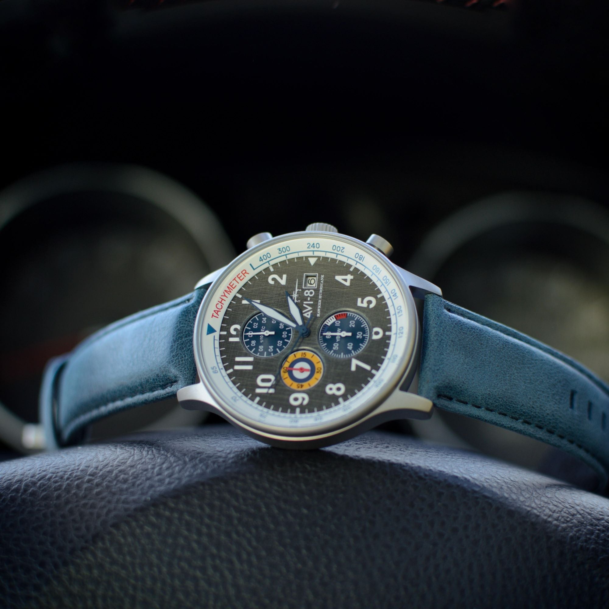 AVI-8 Hawker Hurricane Classic Chronograph Pennant Blue Av 4011 0F