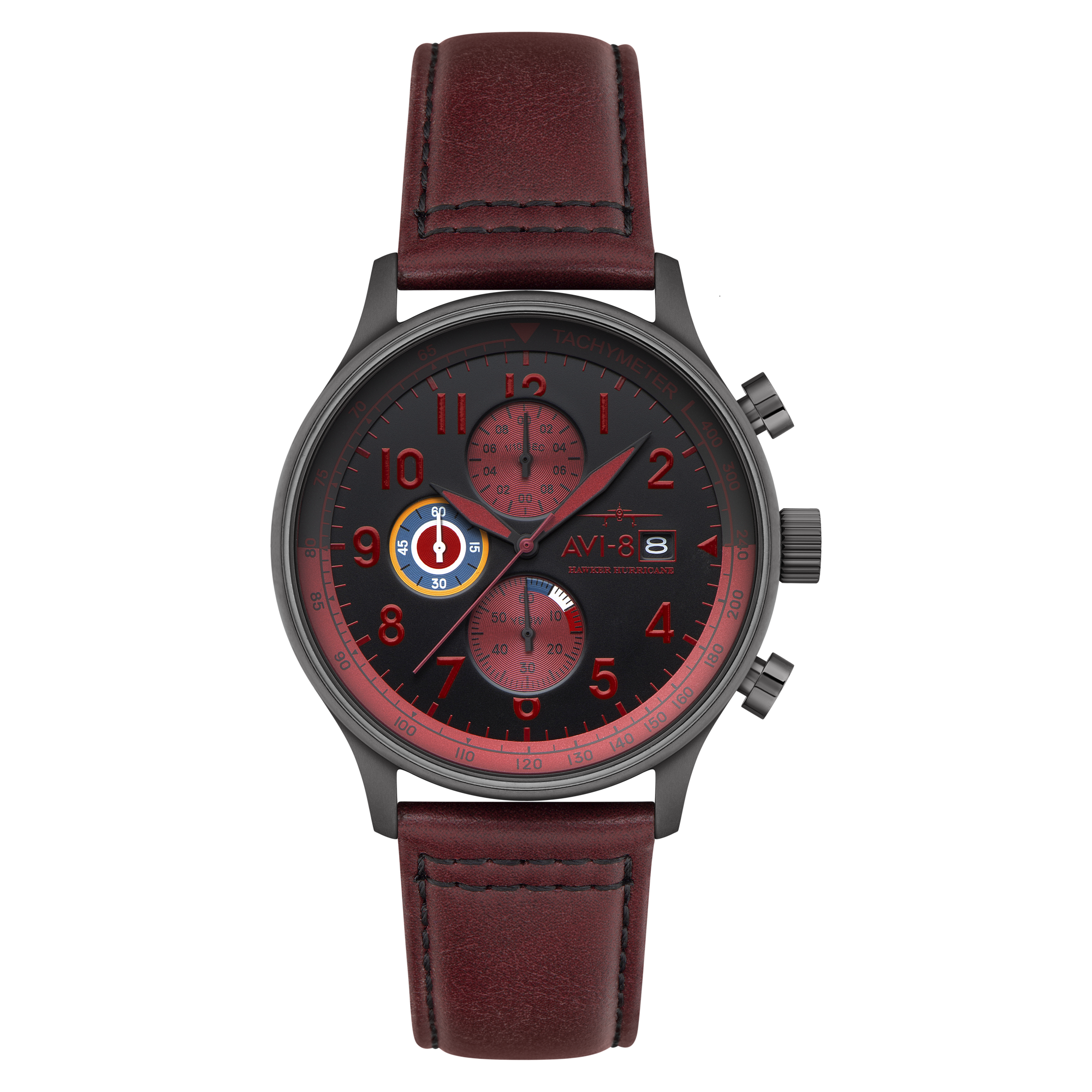 AVI-8 Hawker Hurricane Classic Chronograph Blood Red Av 4011 0S
