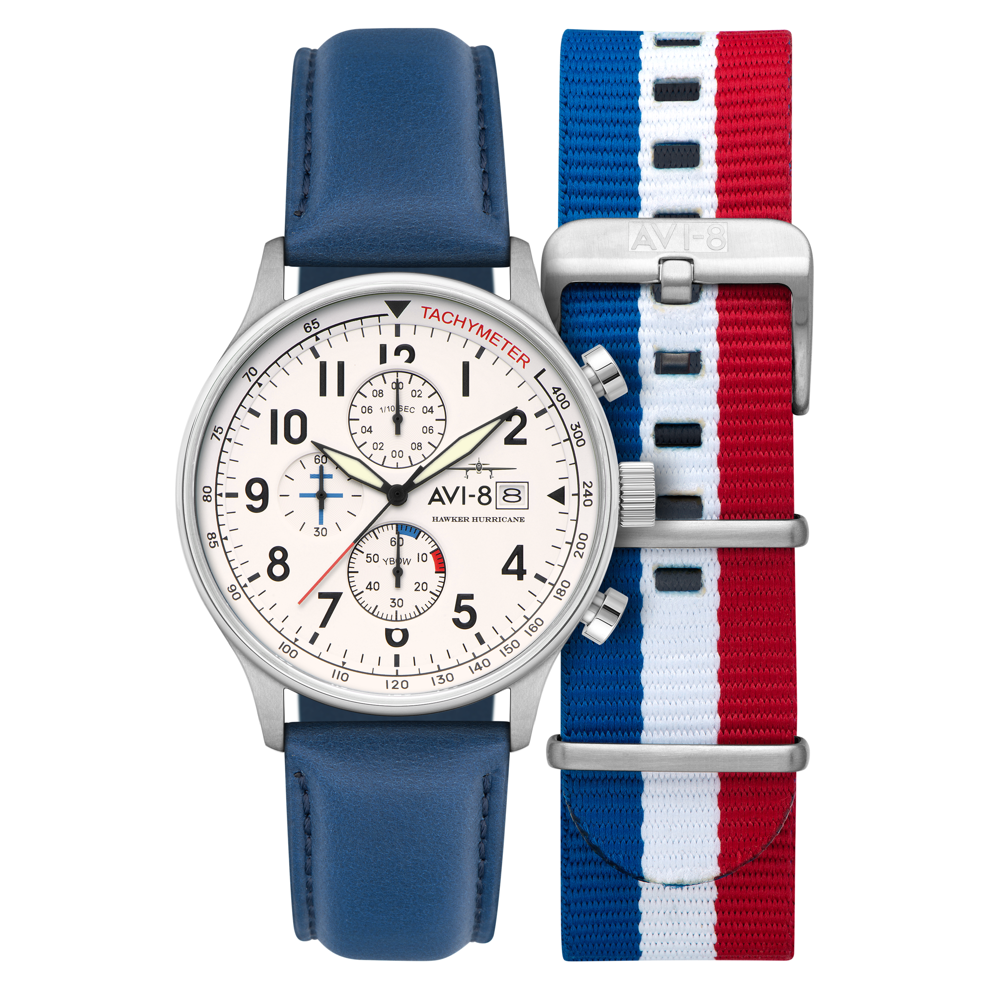 AVI-8 Hawker Hurricane Classic Chronograph Blue White Av 4011 0X