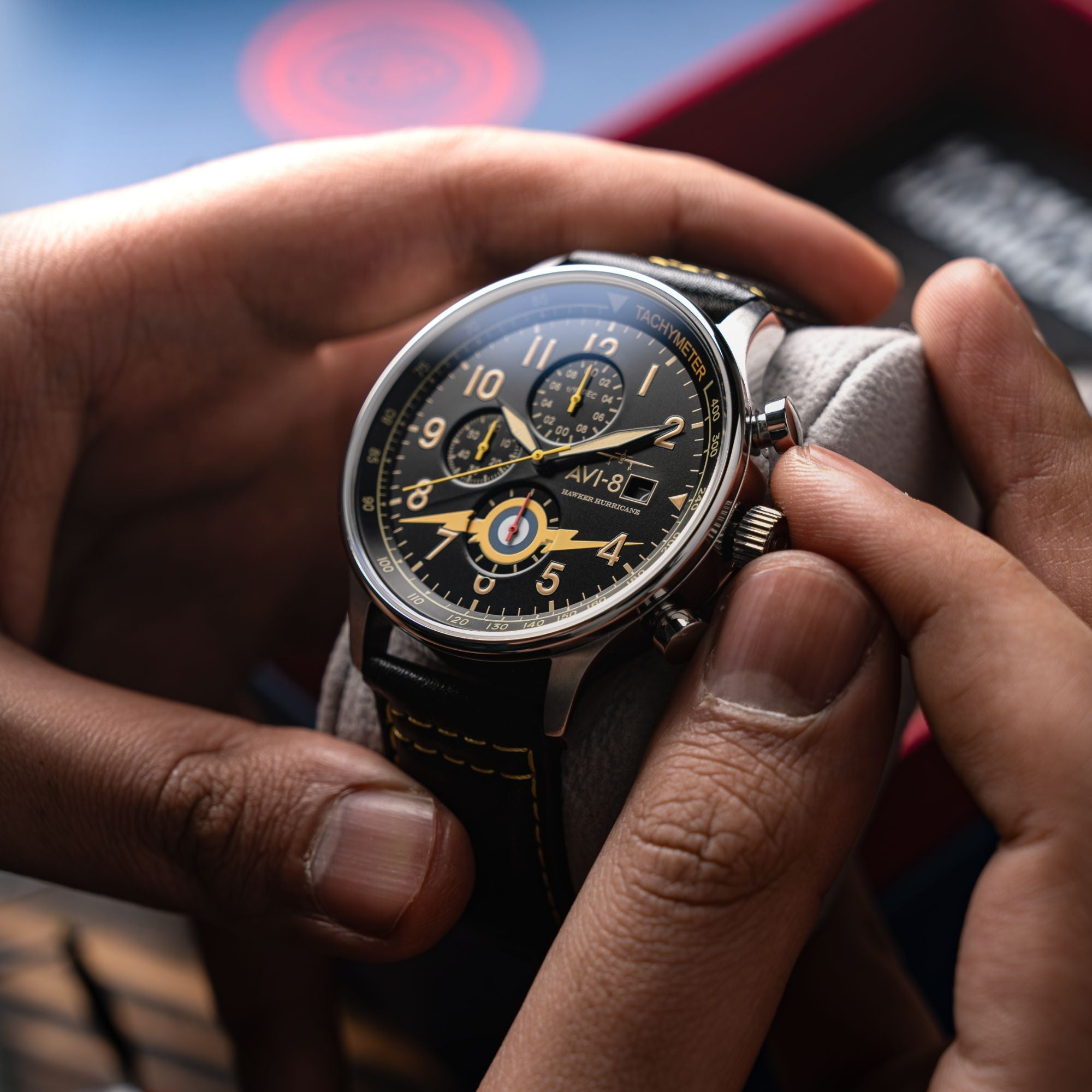 AVI-8 Classic Chronograph Lightning Orange