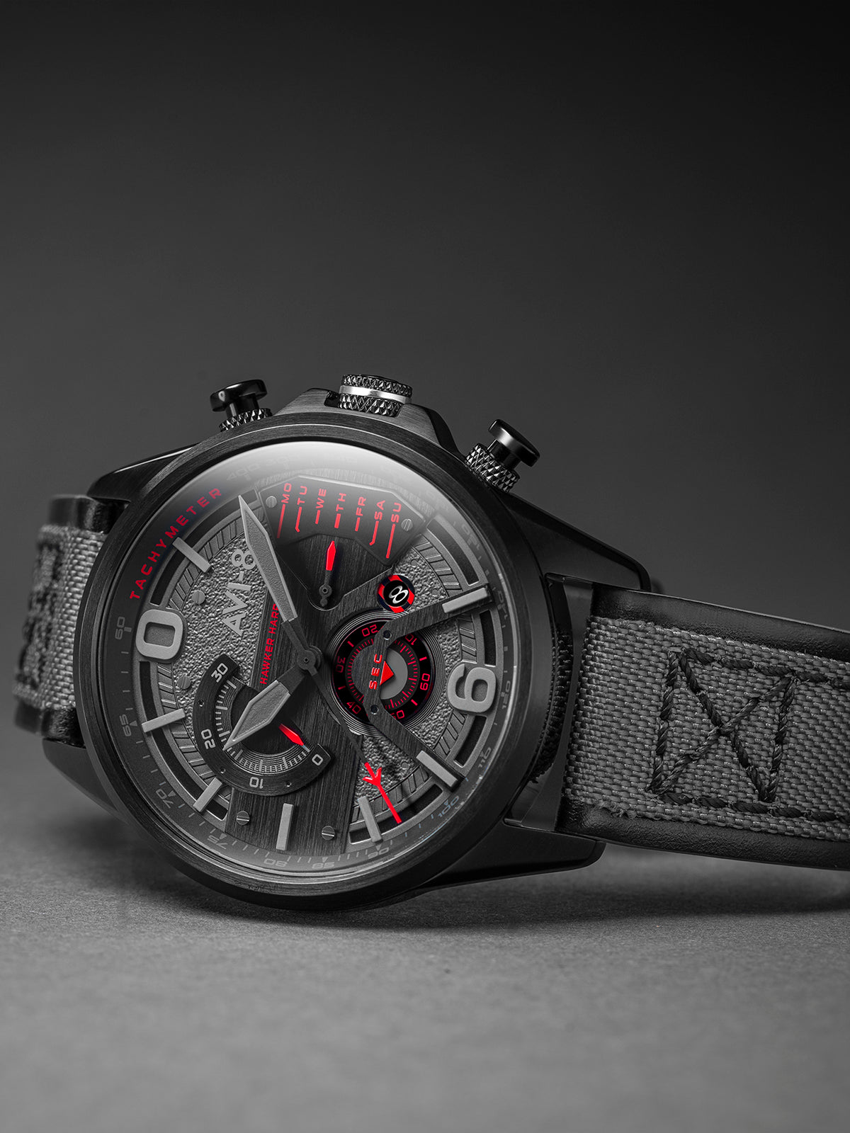 AVI-8 Dual Retrograde Chronograph Stealth Black