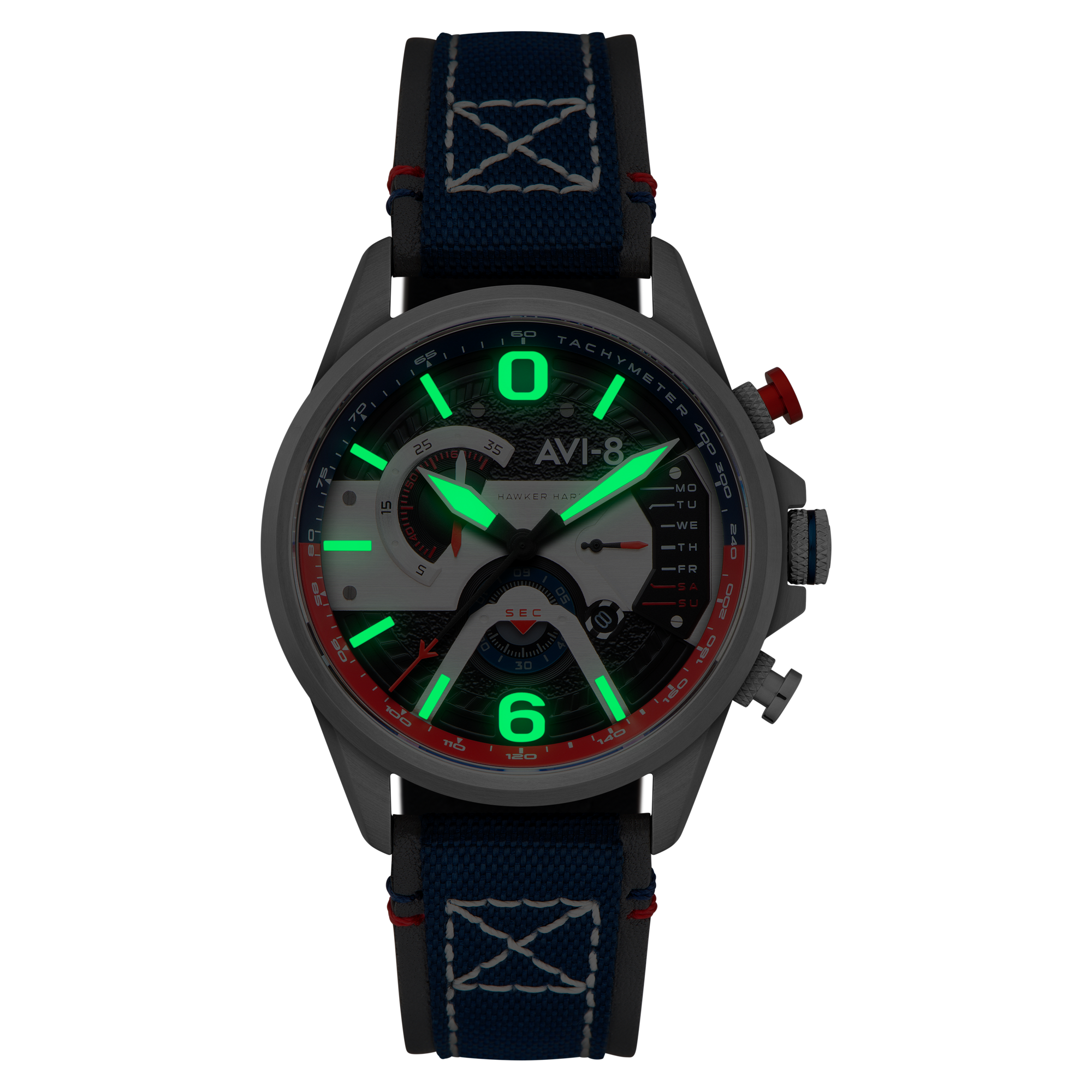 AVI-8 Hawker Harrier Dual Retrograde Chronograph Admiral Black Steel Av 4056 09