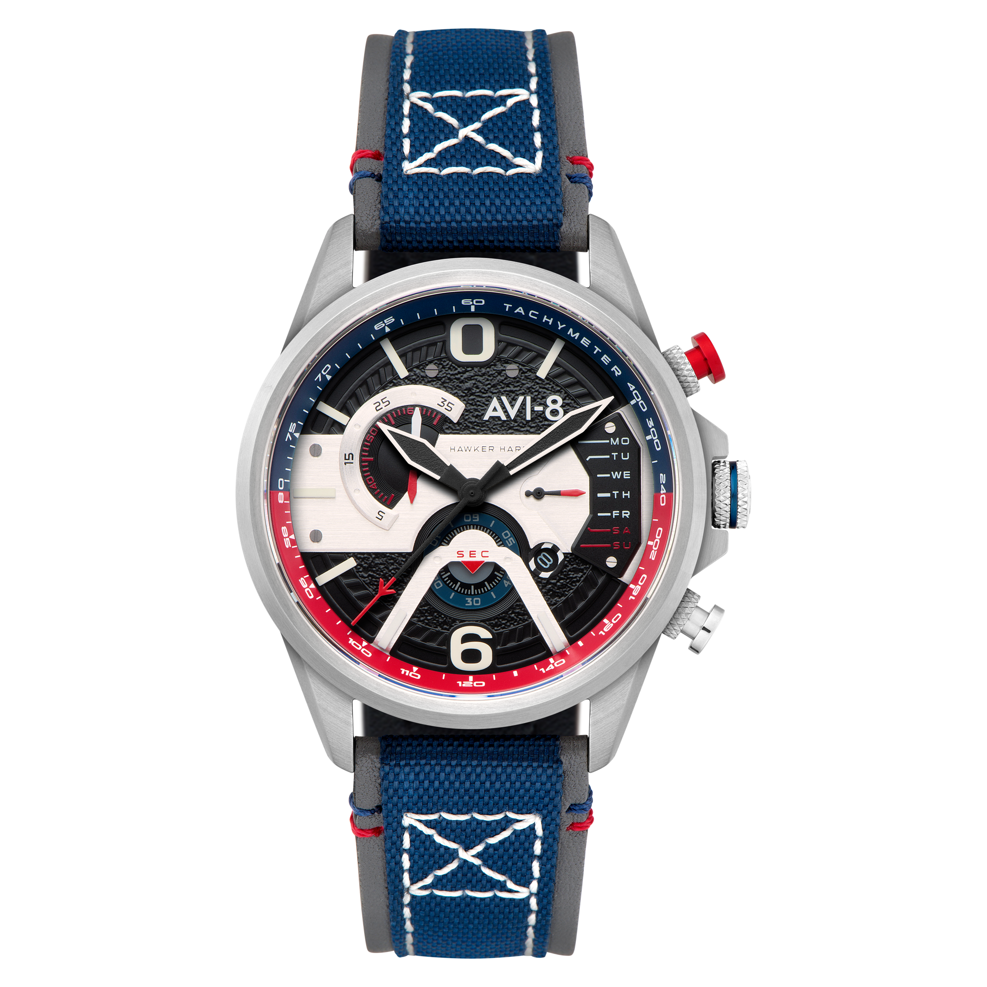 AVI-8 Hawker Harrier Dual Retrograde Chronograph Admiral Black Steel Av 4056 09