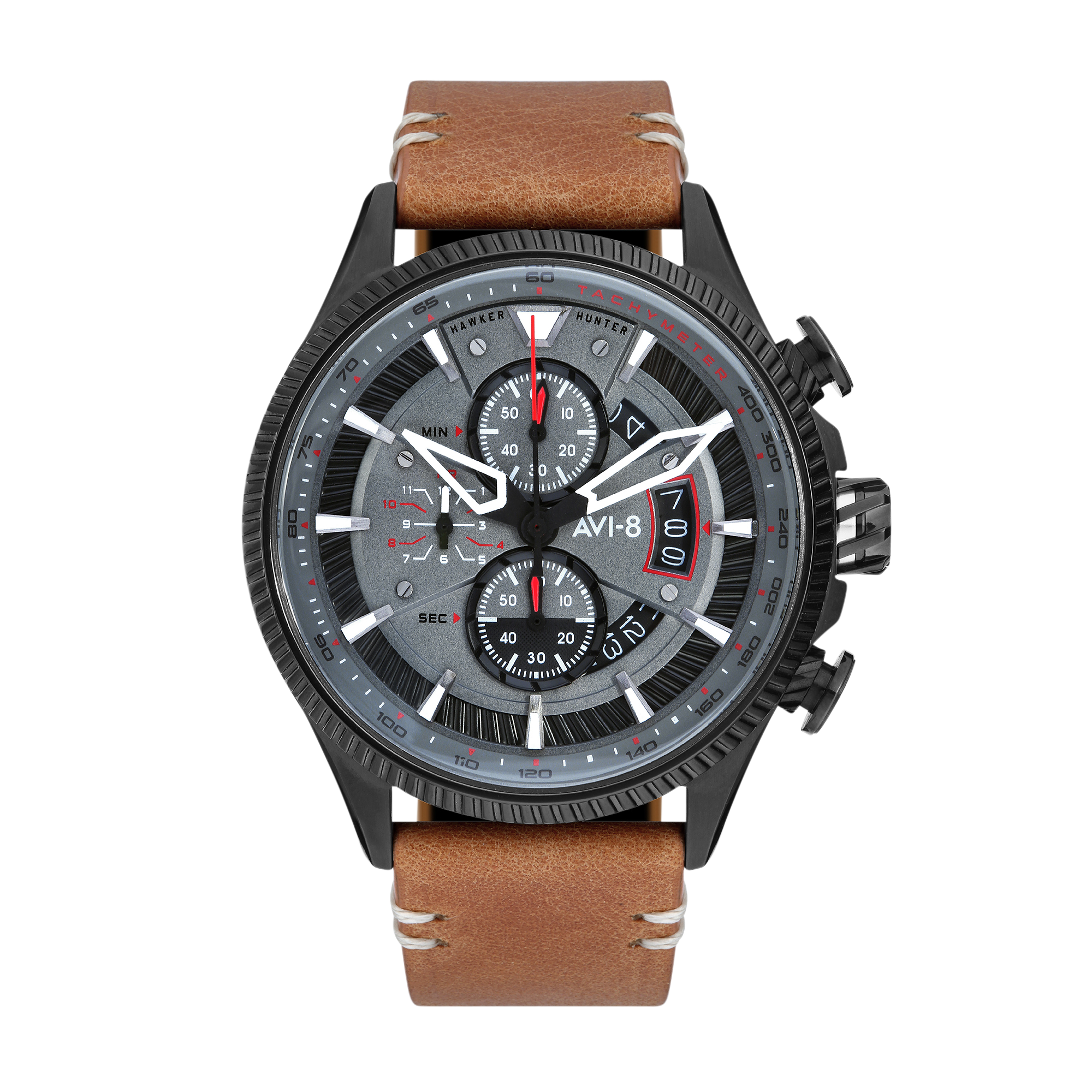 AVI-8 Avon Chronograph Scarlet Black Brown