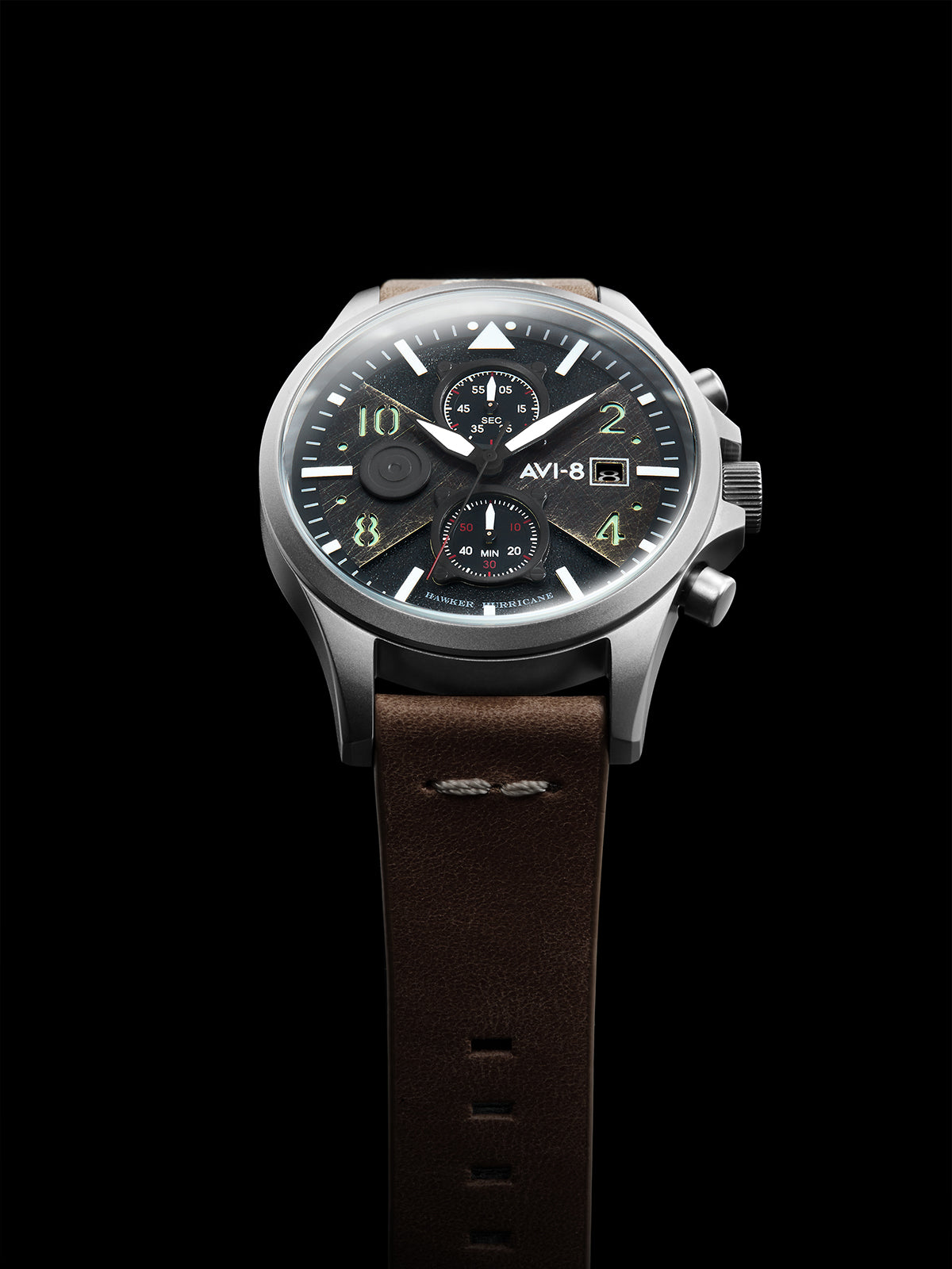 AVI-8 Hawker Hurricane Bulman Chronograph Black Av 4068 01
