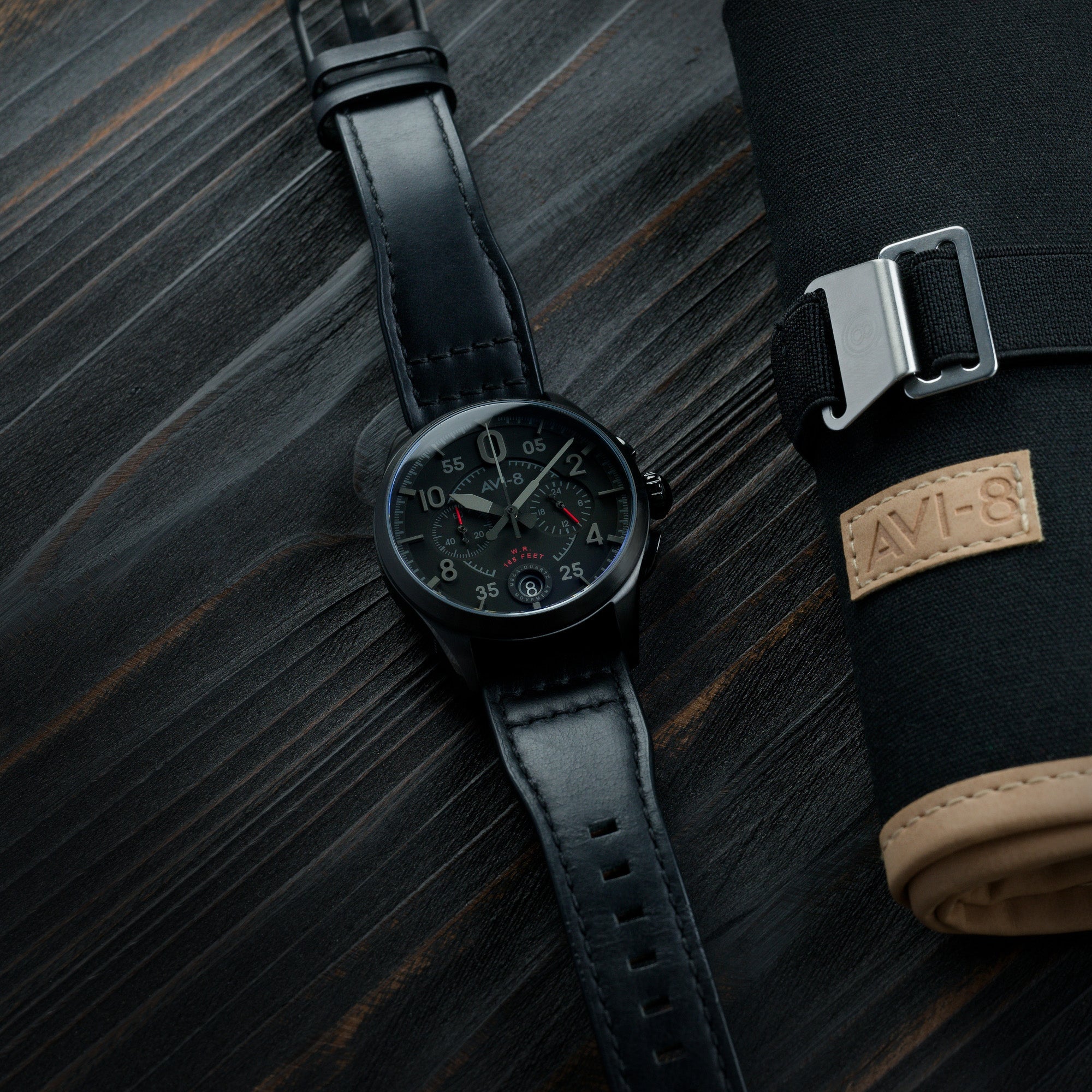 AVI-8 Lock Chronograph Slate Black