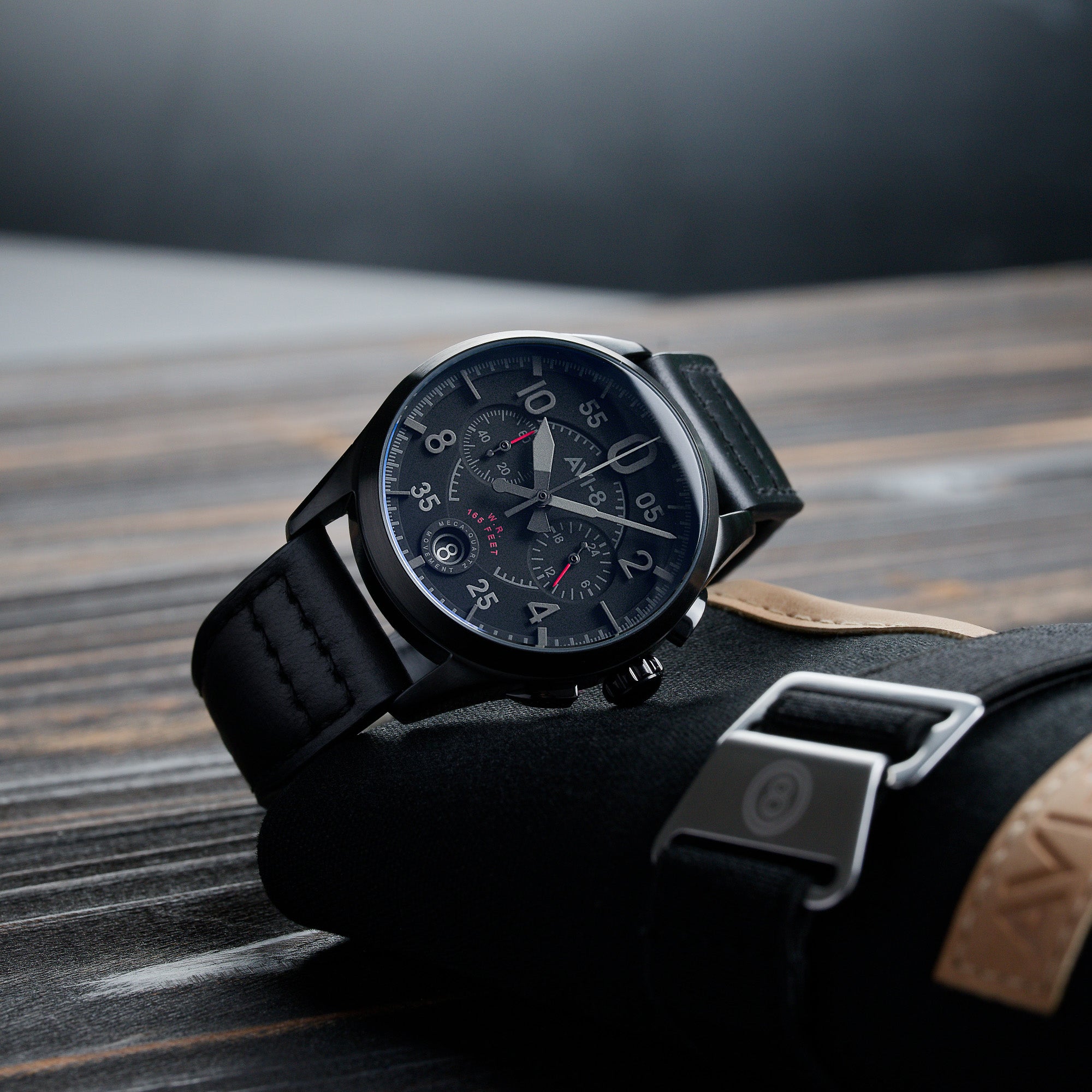 AVI-8 Lock Chronograph Slate Black