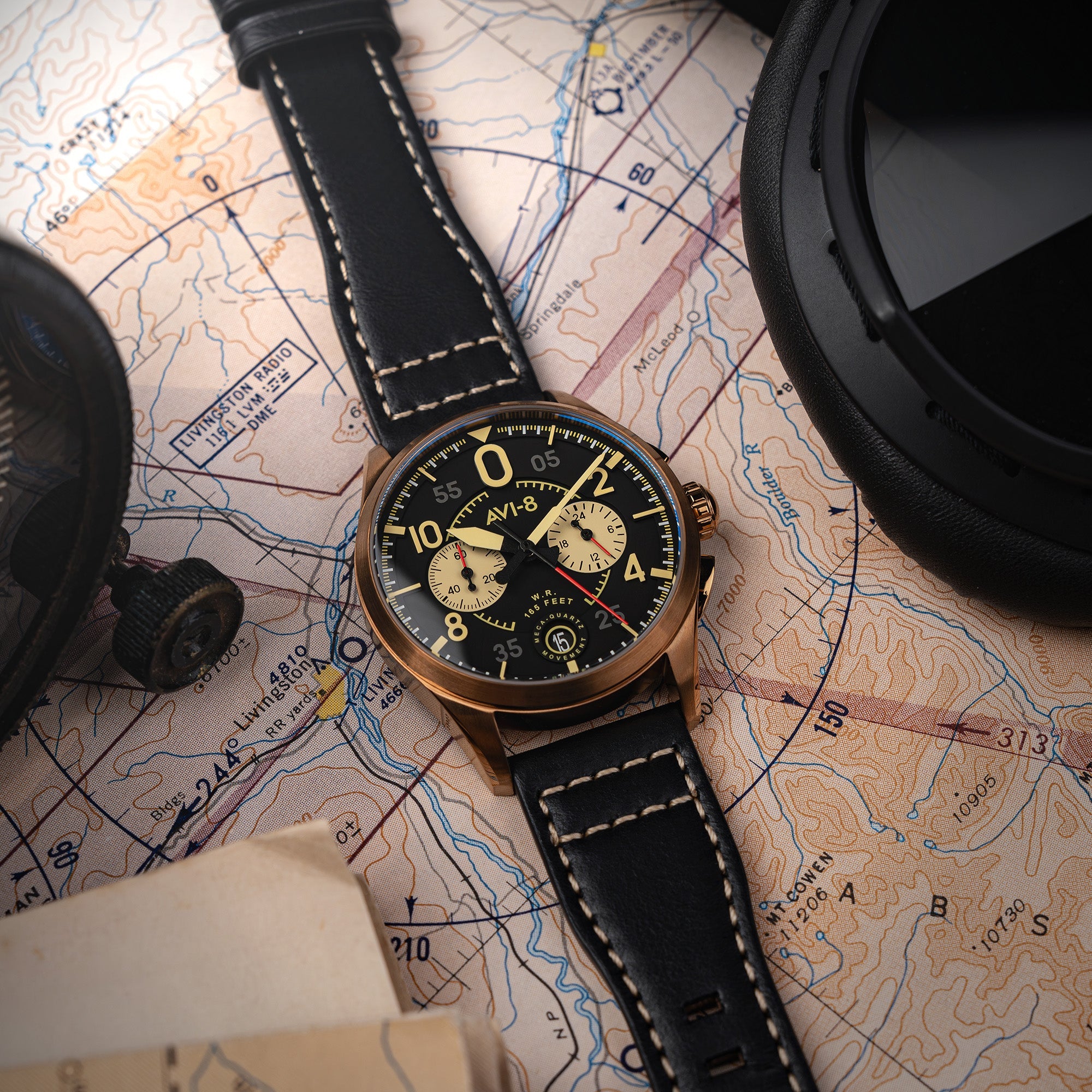 AVI-8 Lock Chronograph Void Black