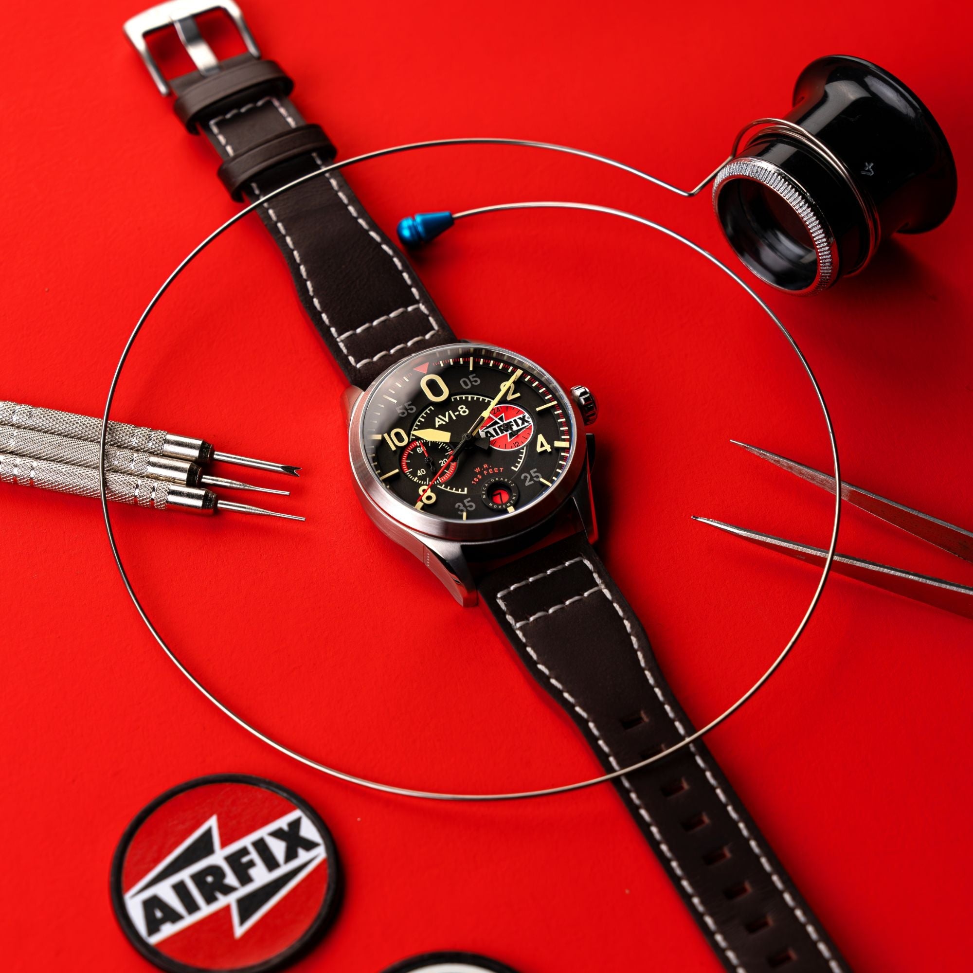 AVI-8 Lock Chronograph Airfix Edition Raven Black