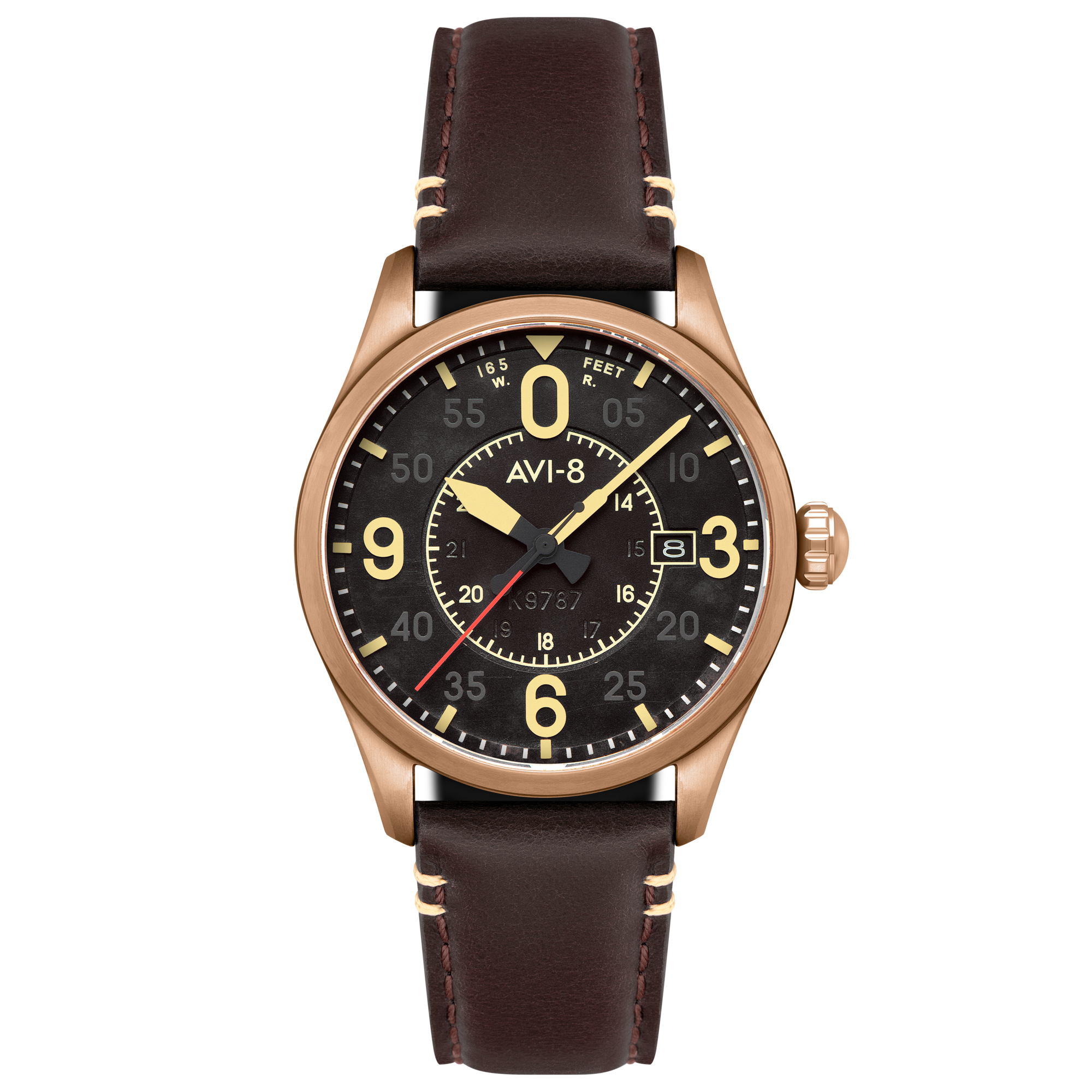 AVI-8 Spitfire Smith Automatic Distressed Black Av 4090 06