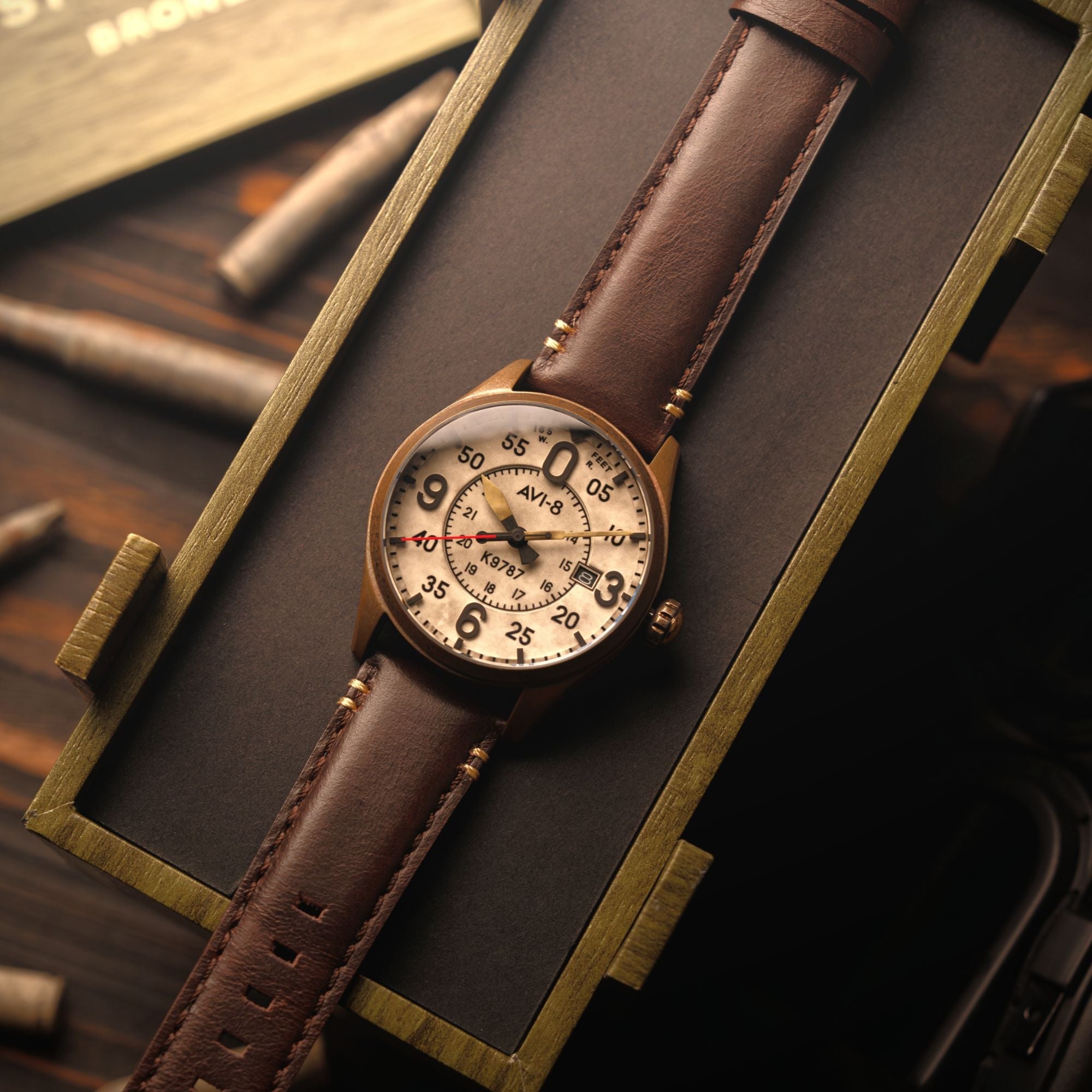 AVI-8 Smith Automatic Oxidized Bronze