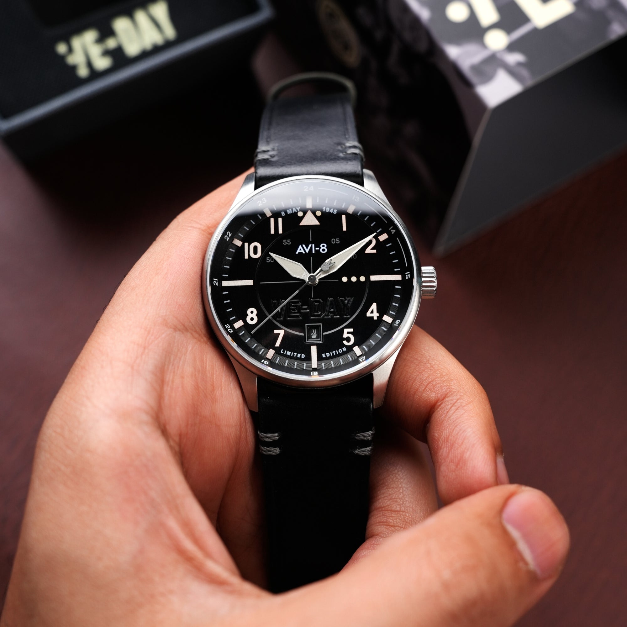 AVI-8 Kent Automatic Ve-Day 80Th Limited Edition Vanguard Black