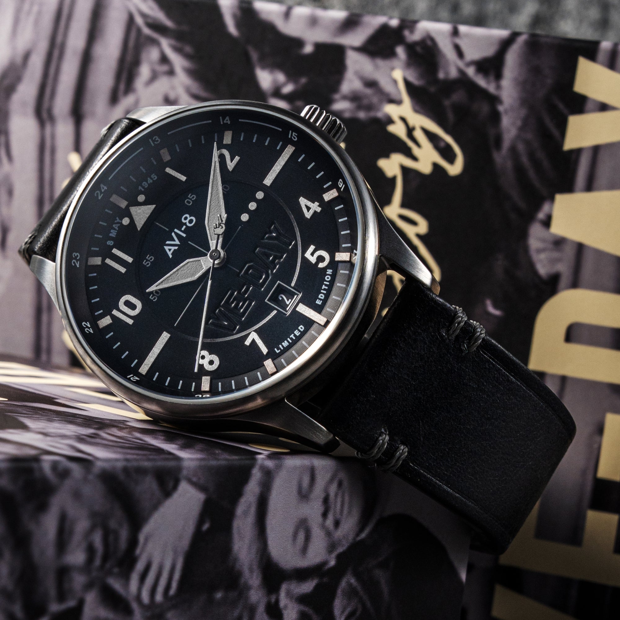 AVI-8 Kent Automatic Ve-Day 80Th Limited Edition Vanguard Black