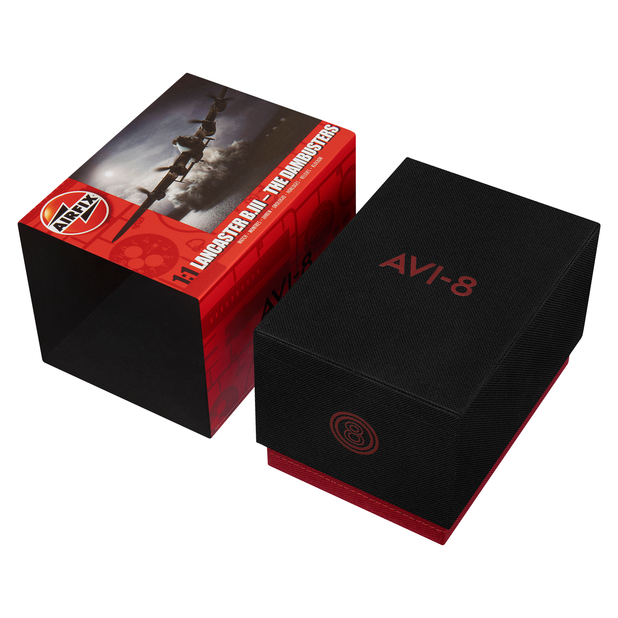 AVI-8 Gibson Dual Time Chronograph Airfix Edition Hazard Red