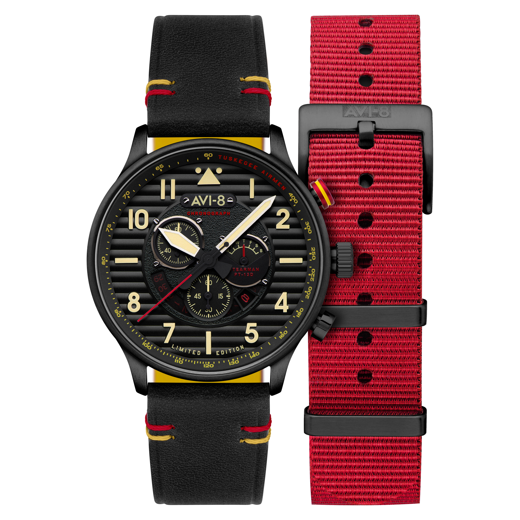 AVI-8 Flyboy Spirit Of Tuskegee Chronograph Limited Edition Anderson Av 4109 01