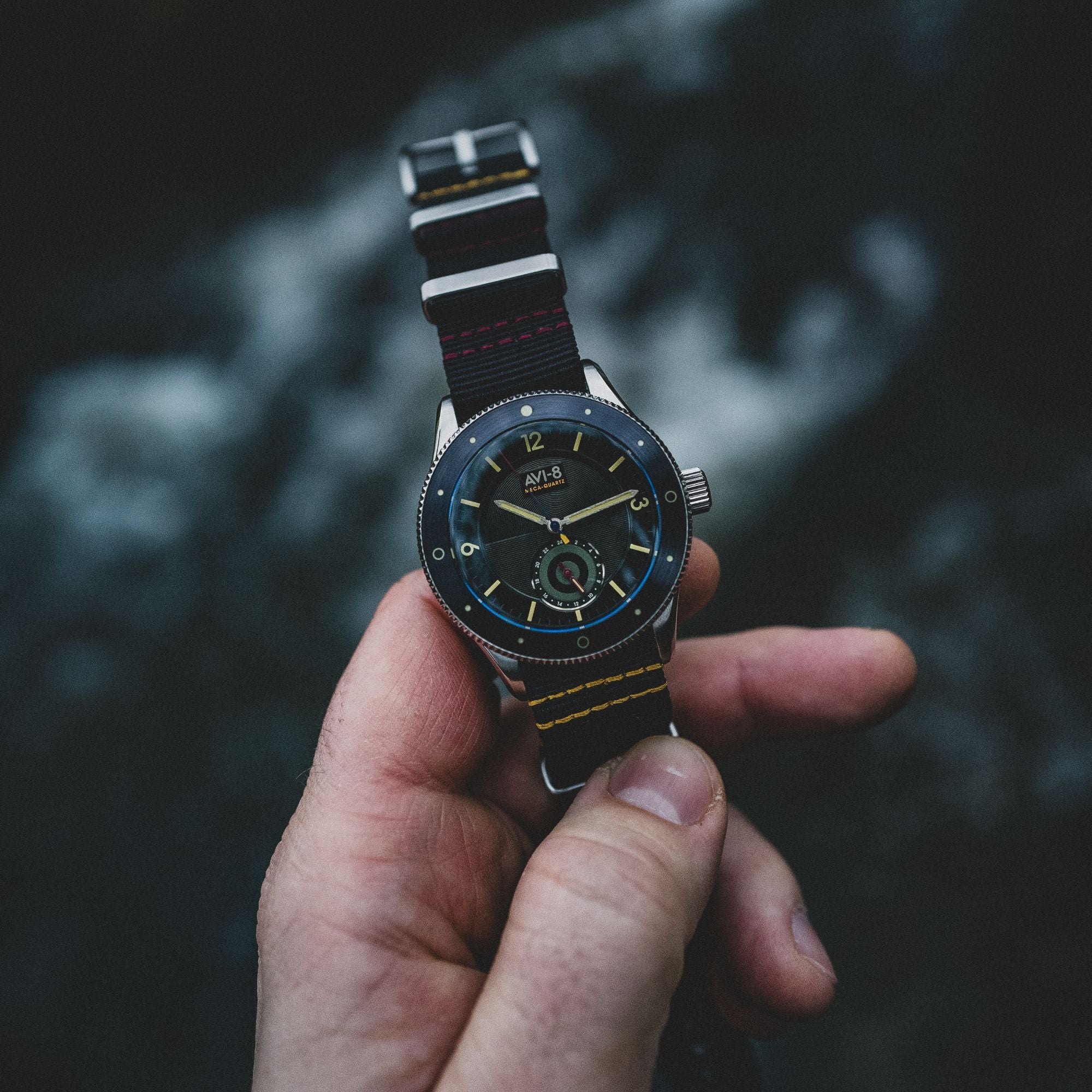 AVI-8 Airmaster Sector Meca-Quartz Raven Black