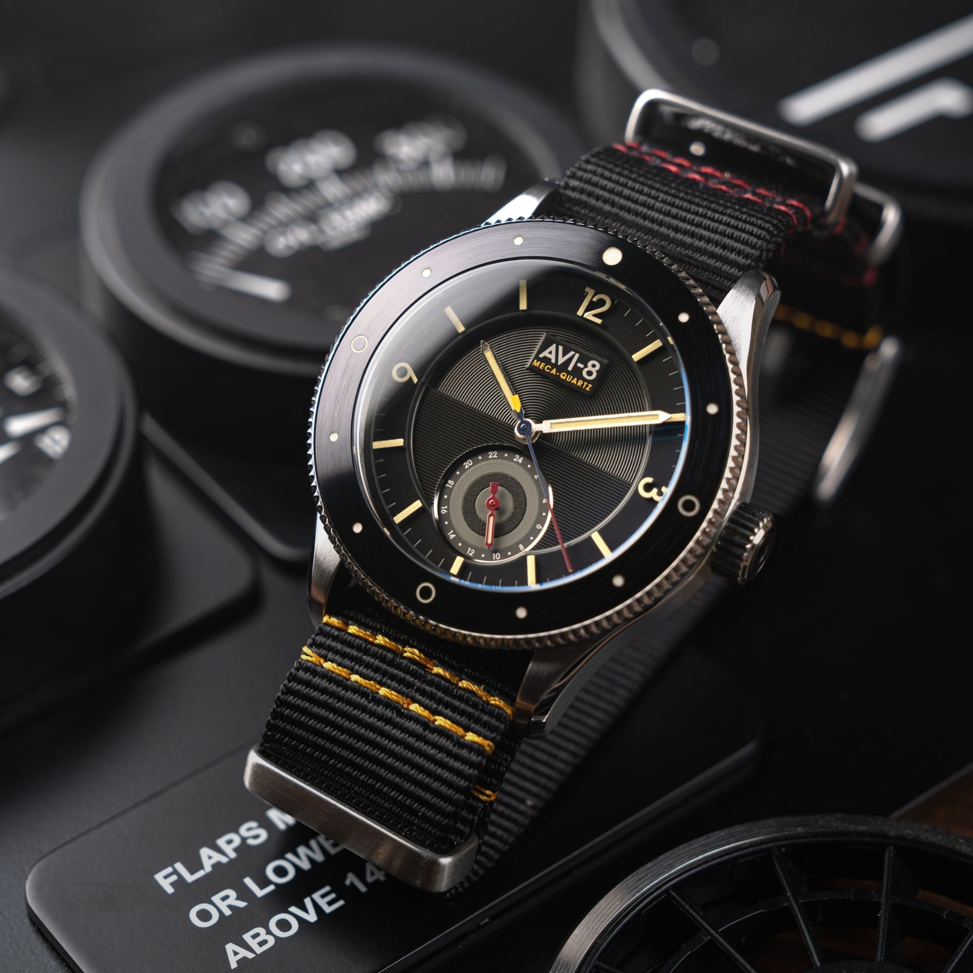 AVI-8 Airmaster Sector Meca-Quartz Raven Black