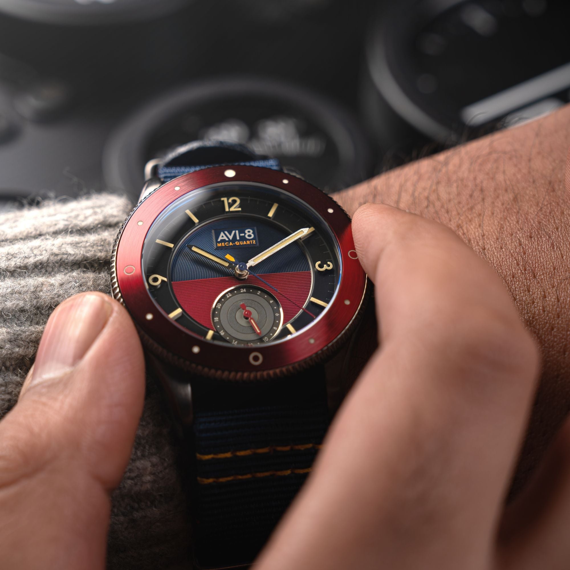 AVI-8 Airmaster Sector Meca-Quartz Navy Blue