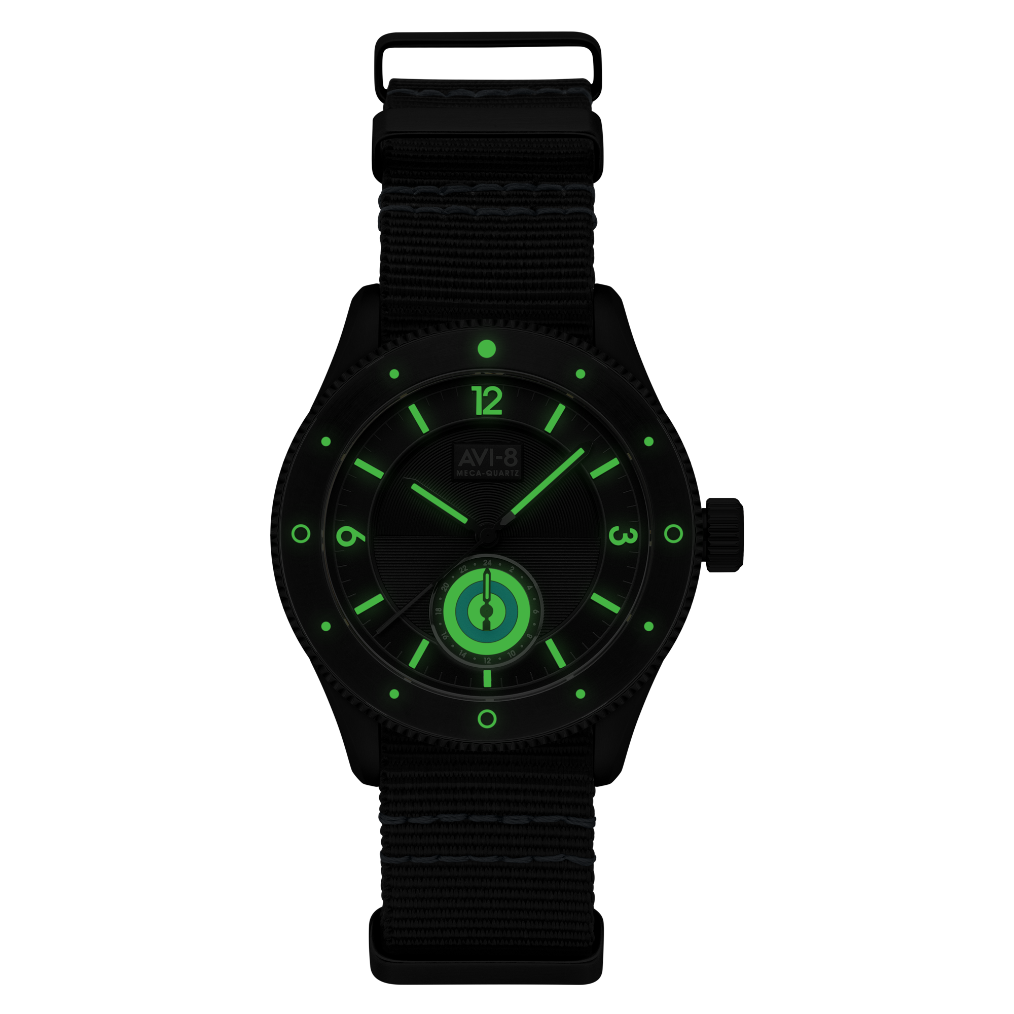 AVI-8 Airmaster Sector Meca-Quartz Jet Black