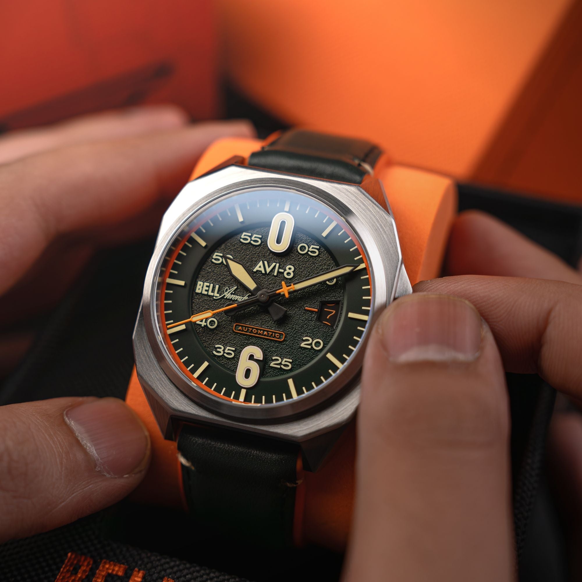 AVI-8 Bell X 1 Machbuster Automatic Cavalier Green Av 4115 05