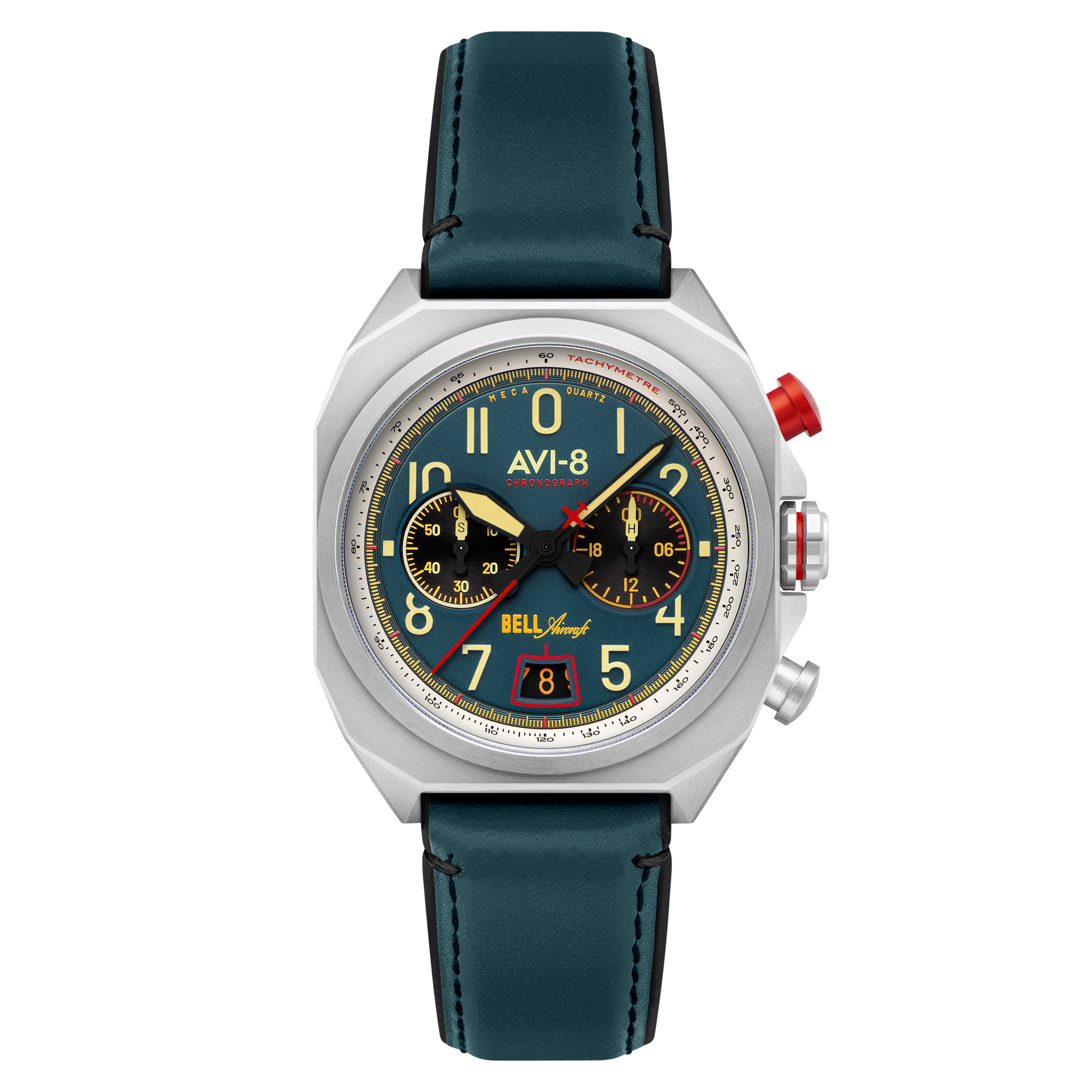 AVI-8 Bell X 1 Machbuster Chronograph Aviation Blue Av 4118 01