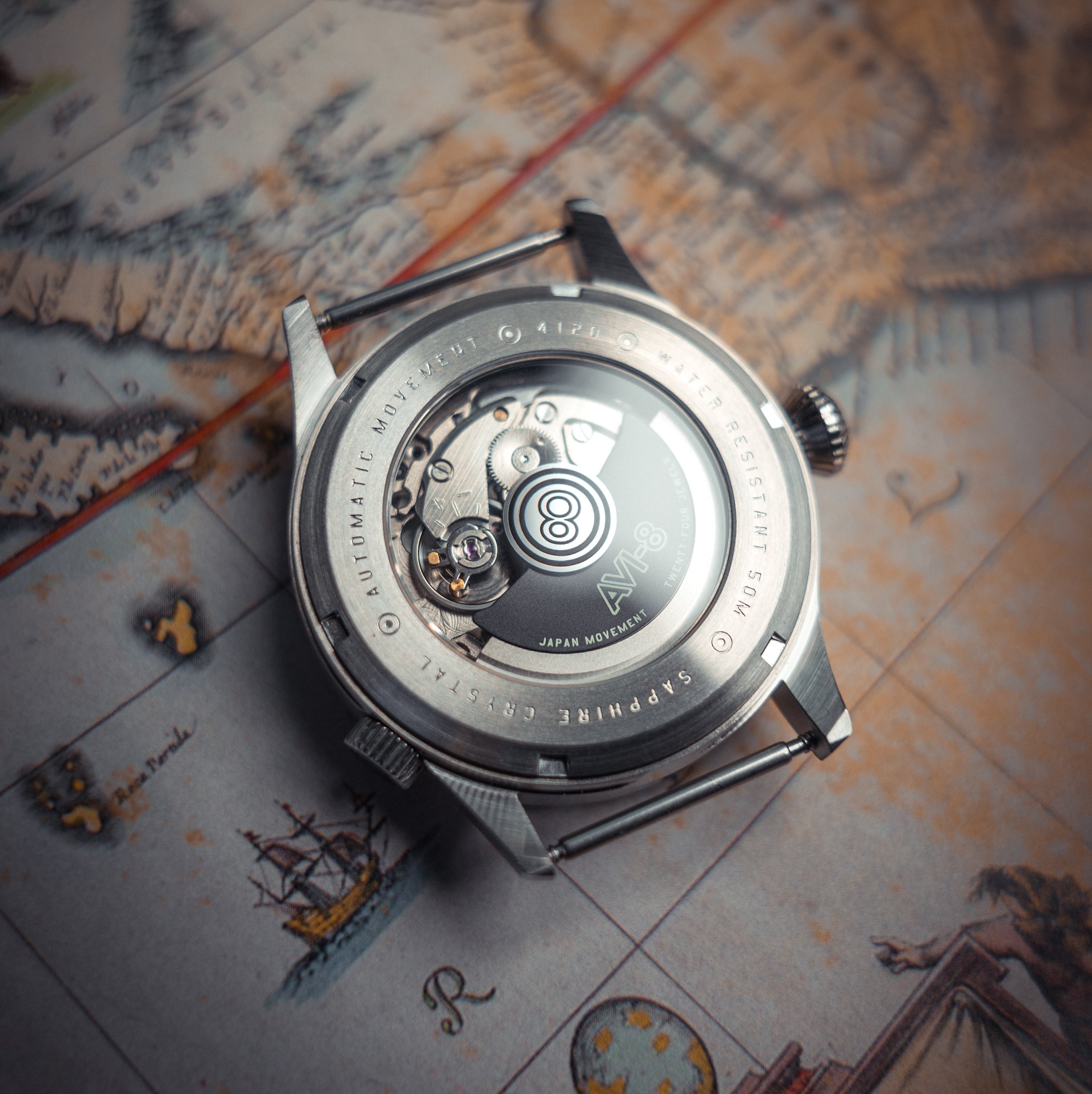 AVI-8 Wingman Worldtimer Gmt Automatic Sand Green