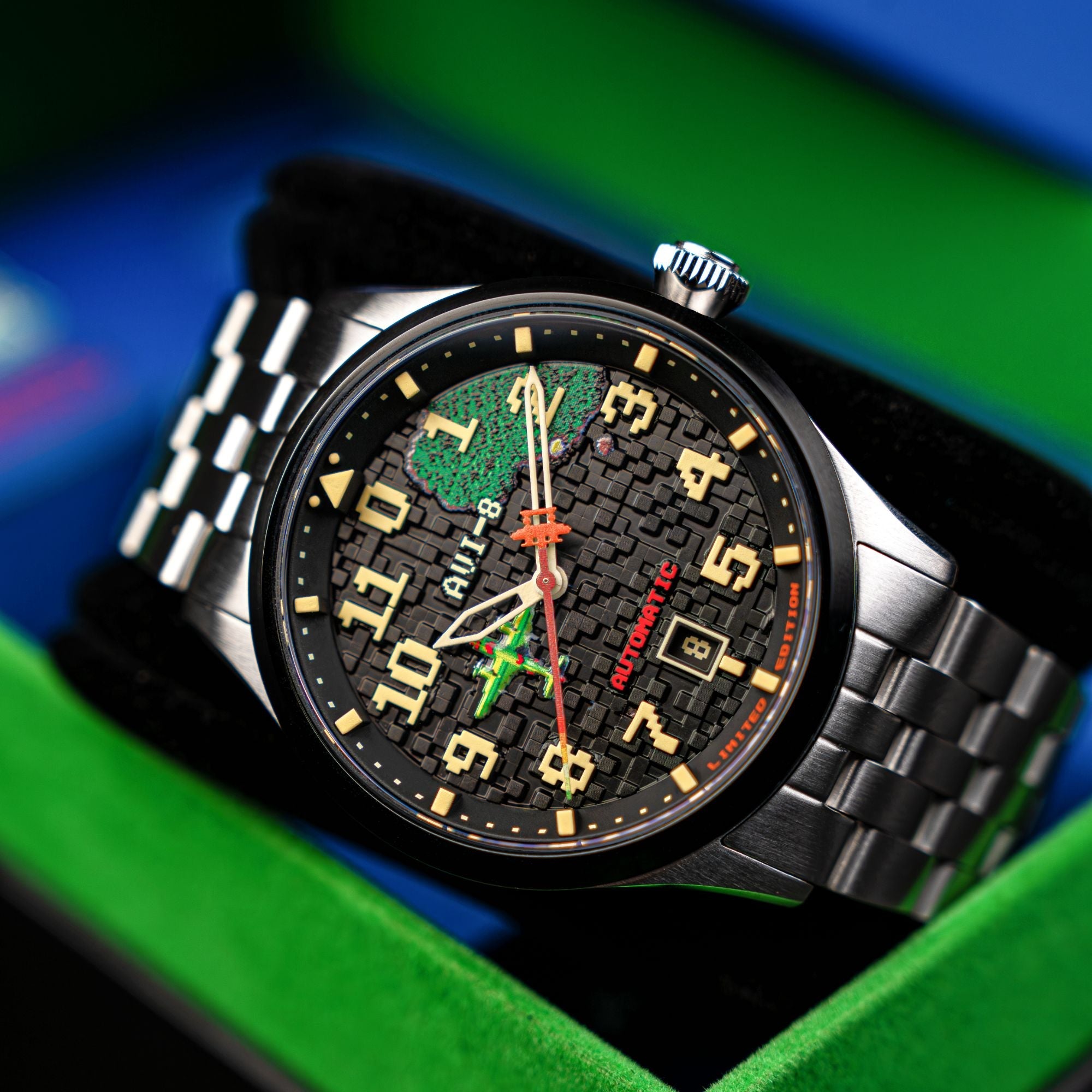 AVI-8 Capcom 1942 Automatic Pixel Limited Edition Silver Ace