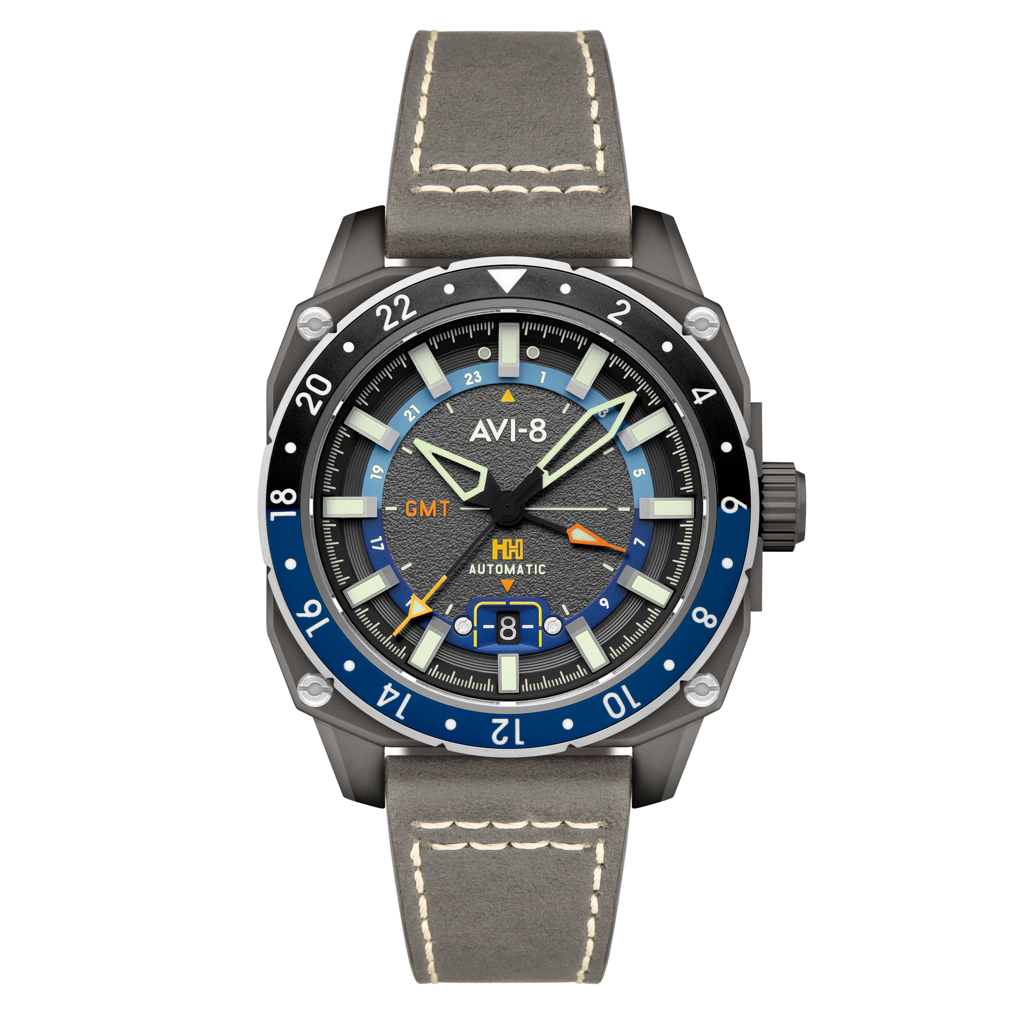 AVI-8 Atlas Gmt Automatic Mist Grey