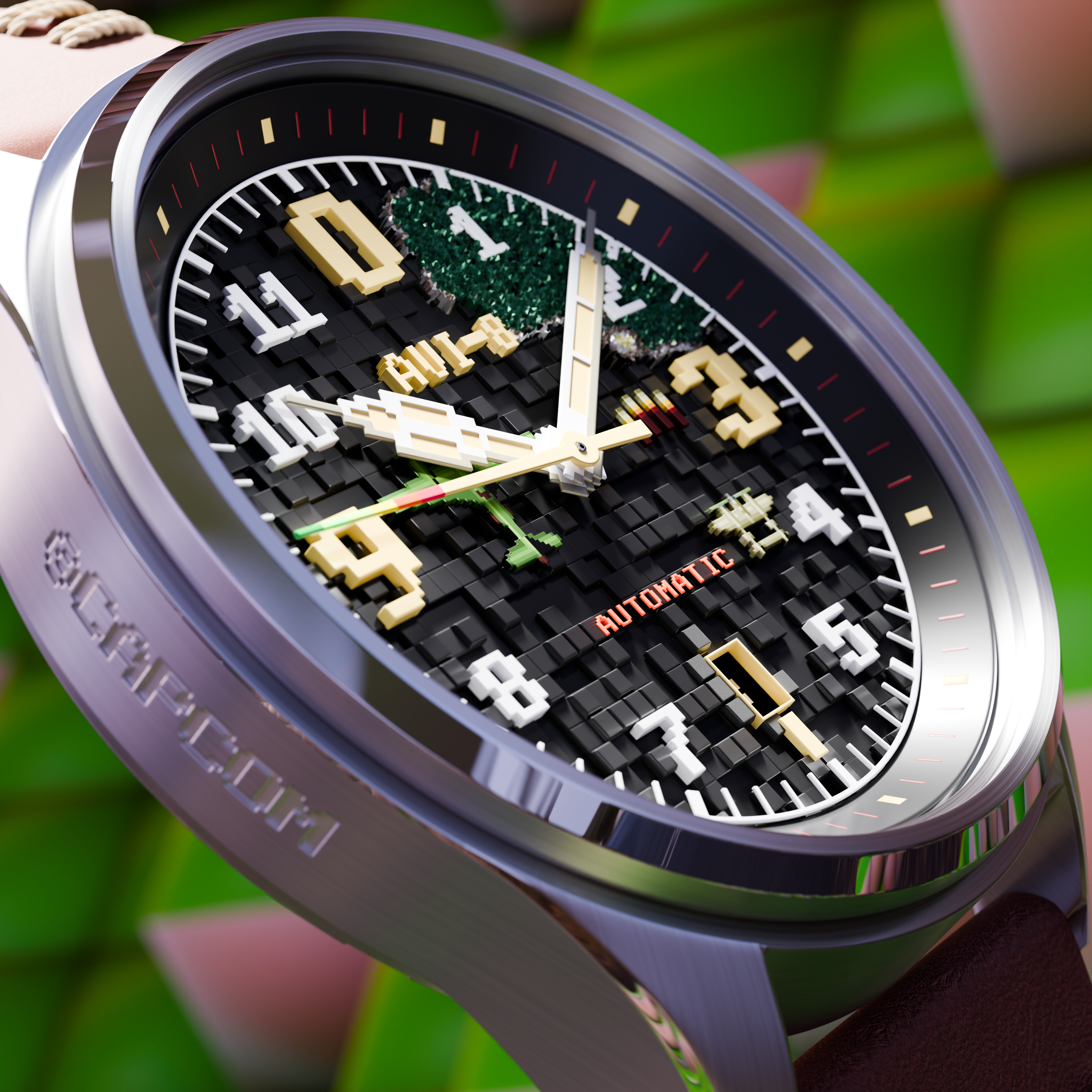 AVI-8 Clowes Automatic Capcom 1942 Pixel Limited Edition Onyx Ace