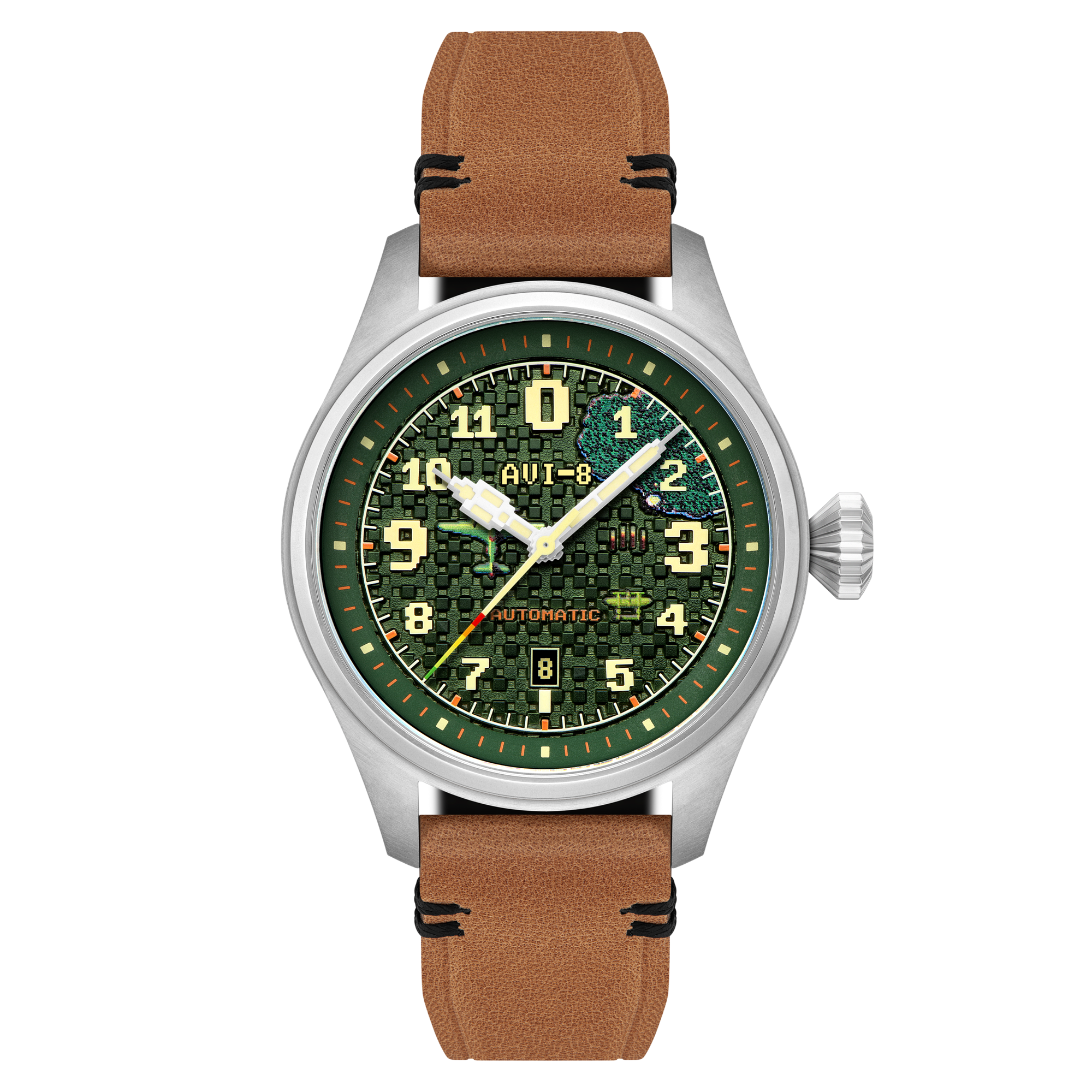 AVI-8 Clowes Automatic Capcom 1942 Pixel Limited Edition Green Ace