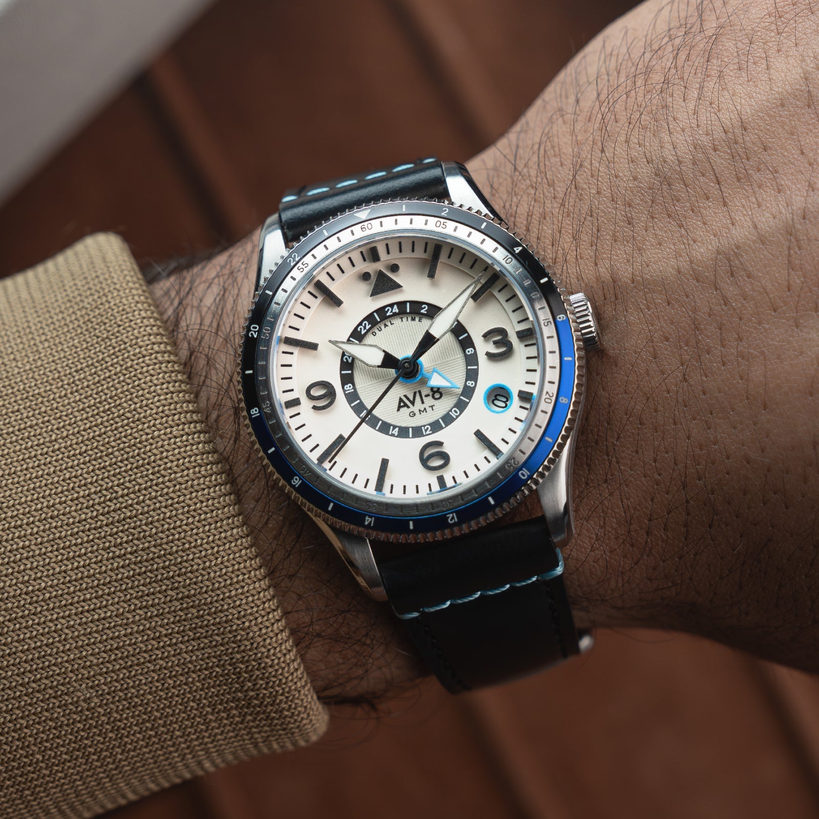 AVI-8 Airmaster Gmt Automatic Wing Silver
