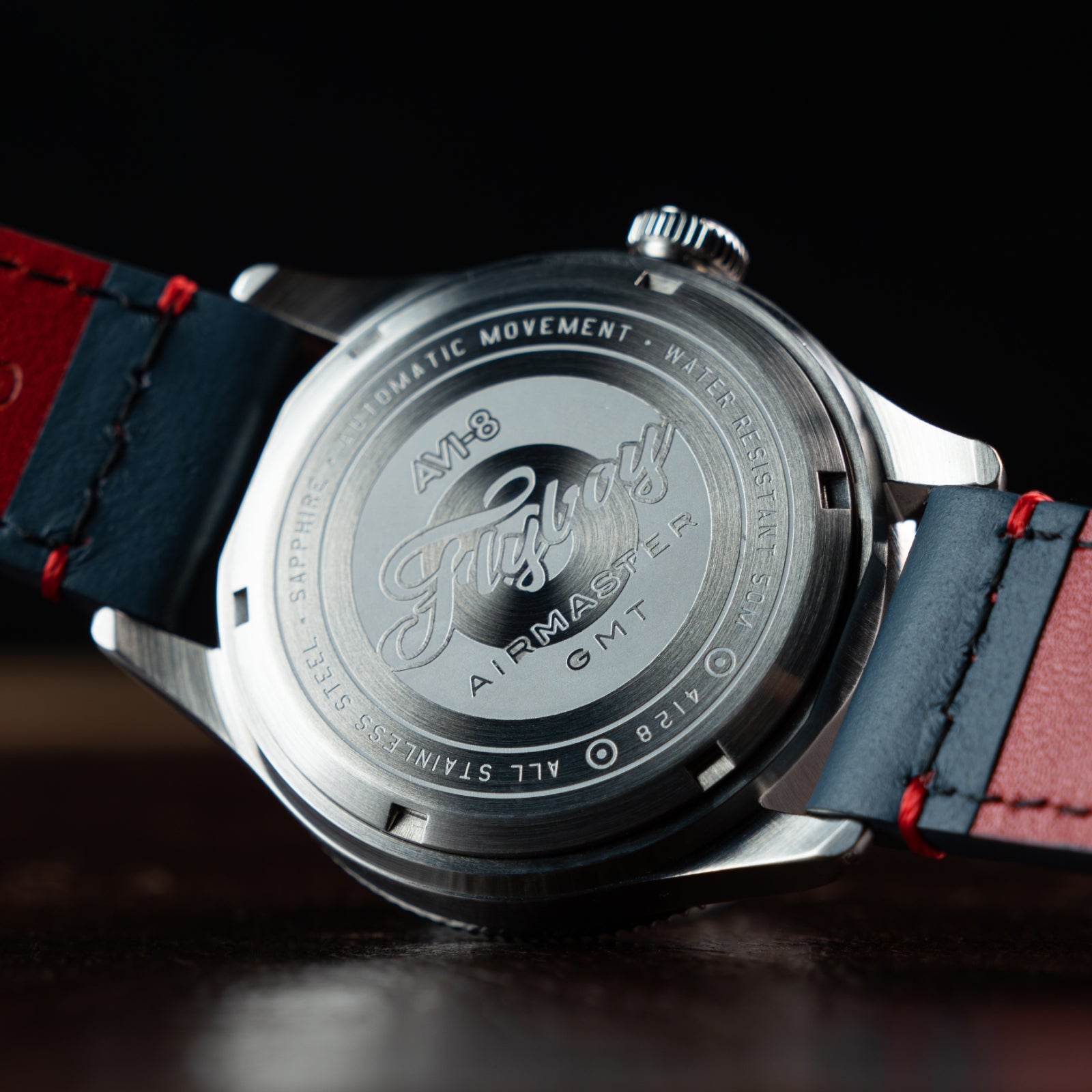 AVI-8 Flyboy Airmaster Gmt Automatic Cockpit Blue Av 4128 04