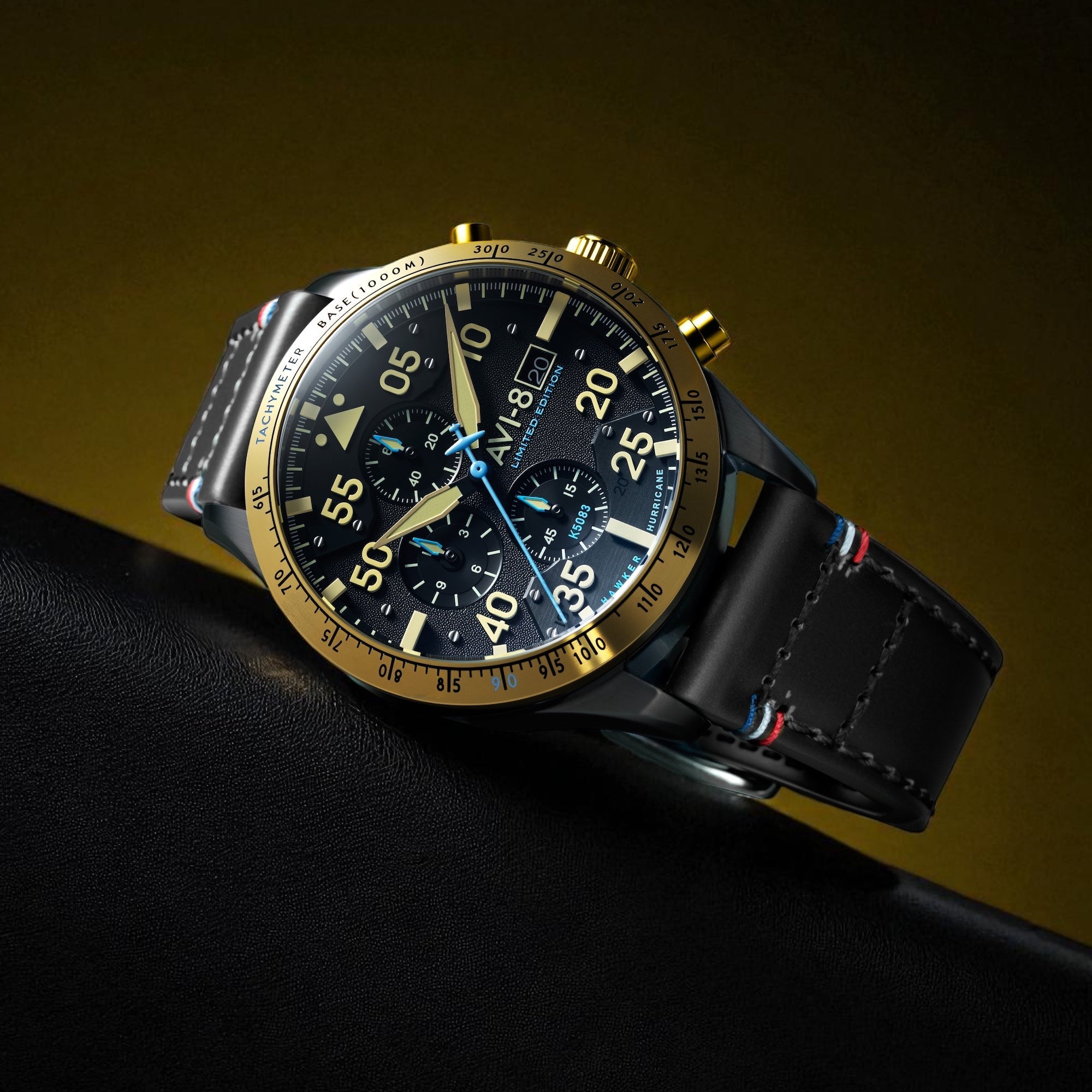 AVI-8 Hawker Hurricane 90Th Anniversary Chronograph Limited Edition Altitude Black Av 4130 55