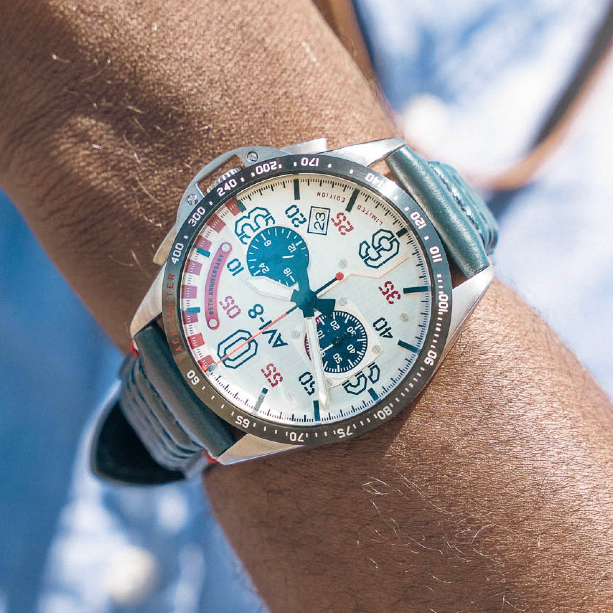 AVI-8 Kindelberger Chronograph 85Th Anniversary Limited Edition Slipstream Silver