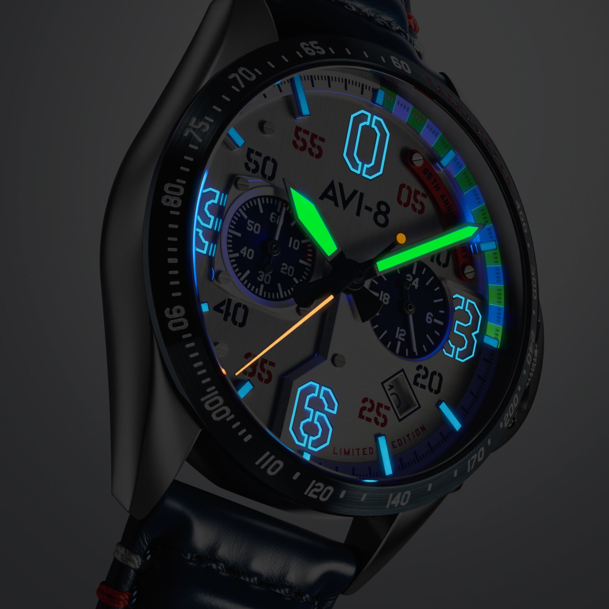 AVI-8 Kindelberger Chronograph 85Th Anniversary Limited Edition Slipstream Silver