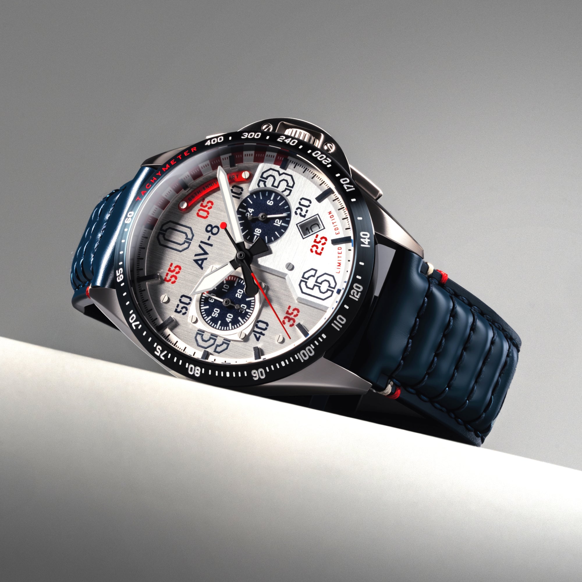 AVI-8 Kindelberger Chronograph 85Th Anniversary Limited Edition Slipstream Silver