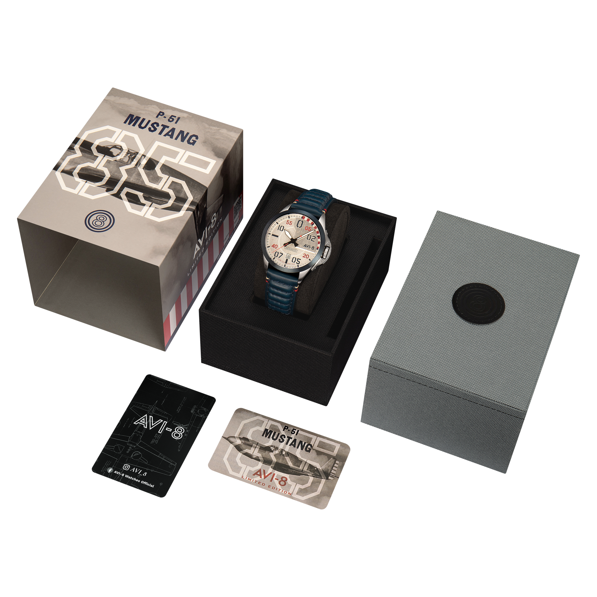 AVI-8 Hitchcock Automatic 85Th Anniversary Limited Edition Steel Ascent