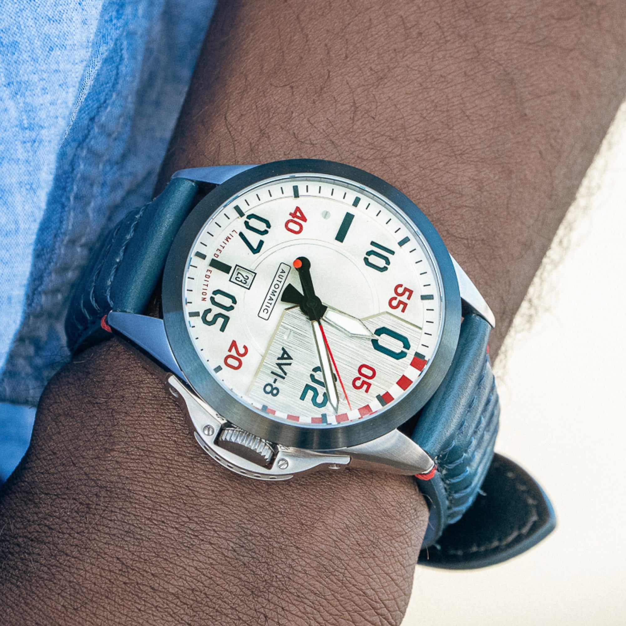 AVI-8 Hitchcock Automatic 85Th Anniversary Limited Edition Steel Ascent