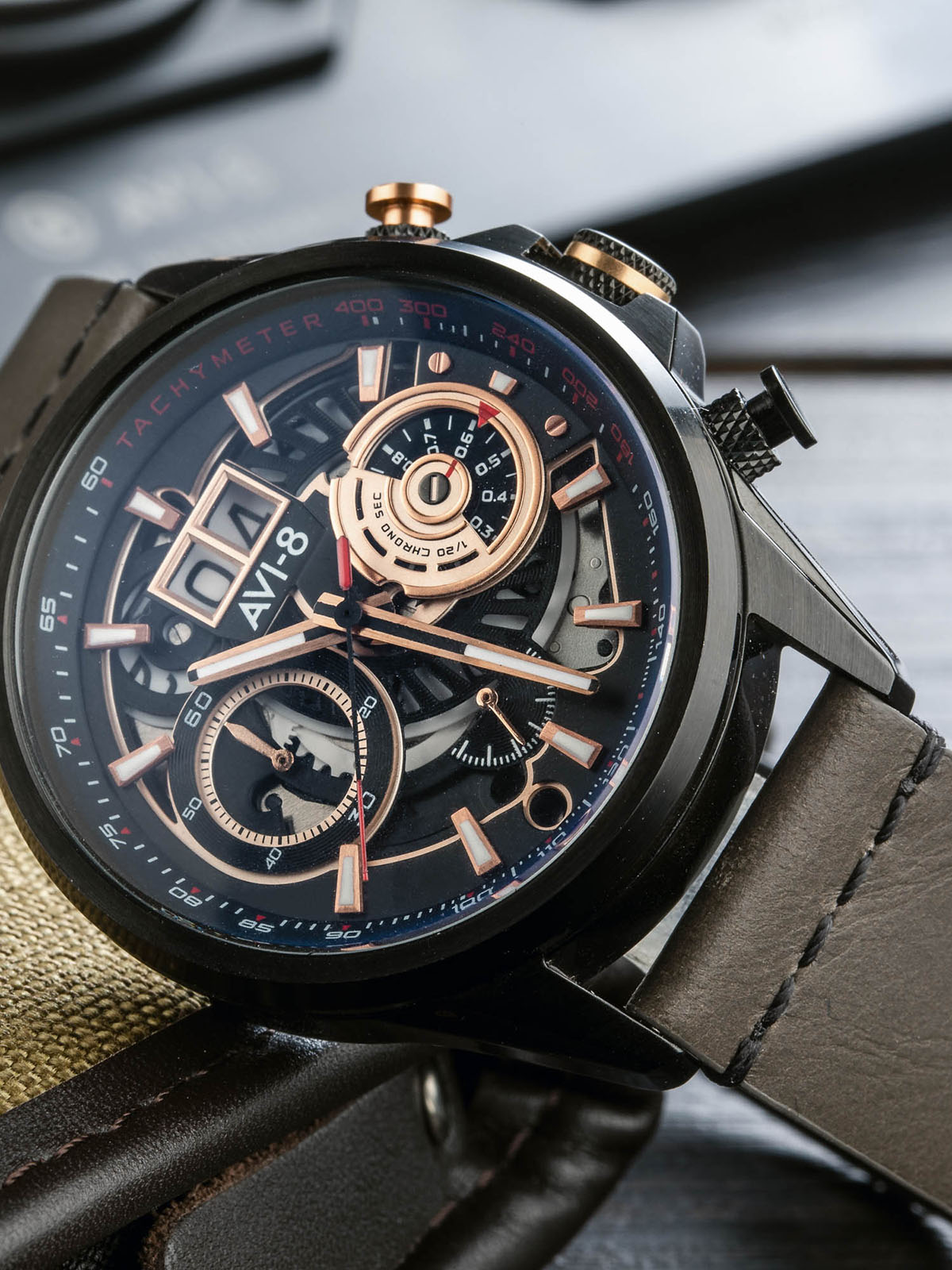 AVI- Smoke Grey Leather Starp | AV-STRAP22-L26