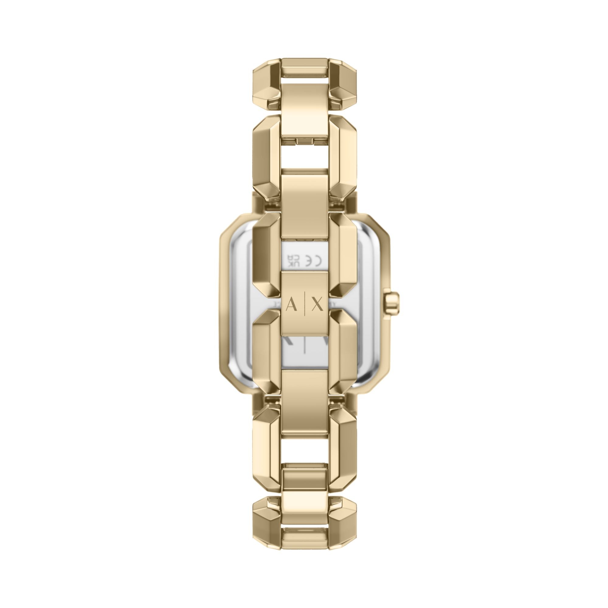 Armani Exchange Classic Gold Dial and Steel Bracelet 27mm Women's Watch | AX5738