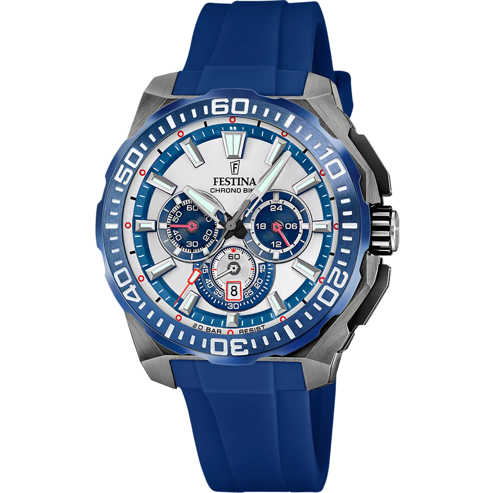 Festina Chrono Bike Quartz Chronograph Blue Rubber Men's Watch | F20725/4
