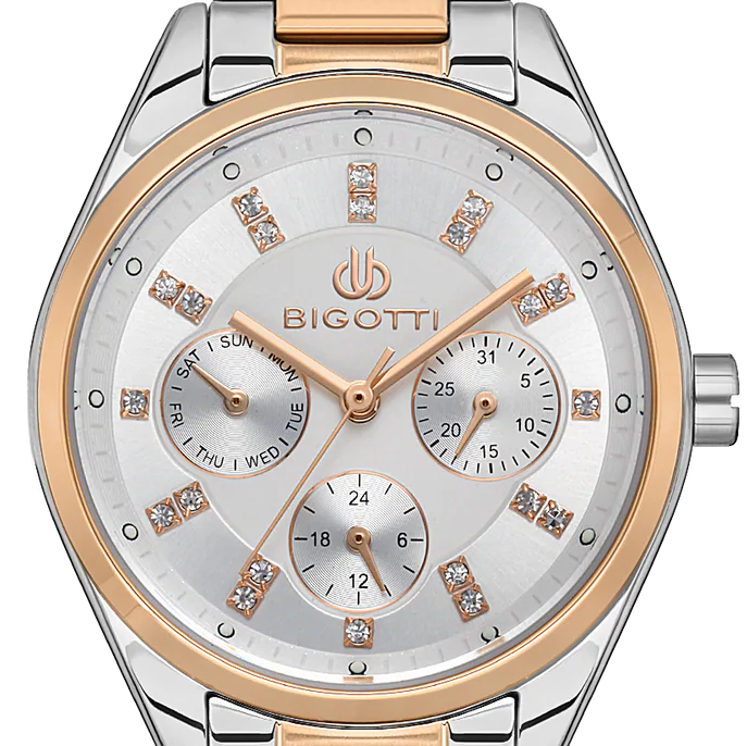 Bigotti Rose Gold Stainless Steel Multi-Dial Watch | BG.1.10478-4