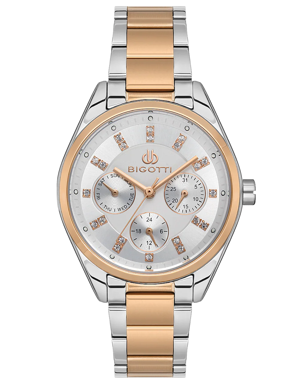 Bigotti Rose Gold Stainless Steel Multi-Dial Watch | BG.1.10478-4