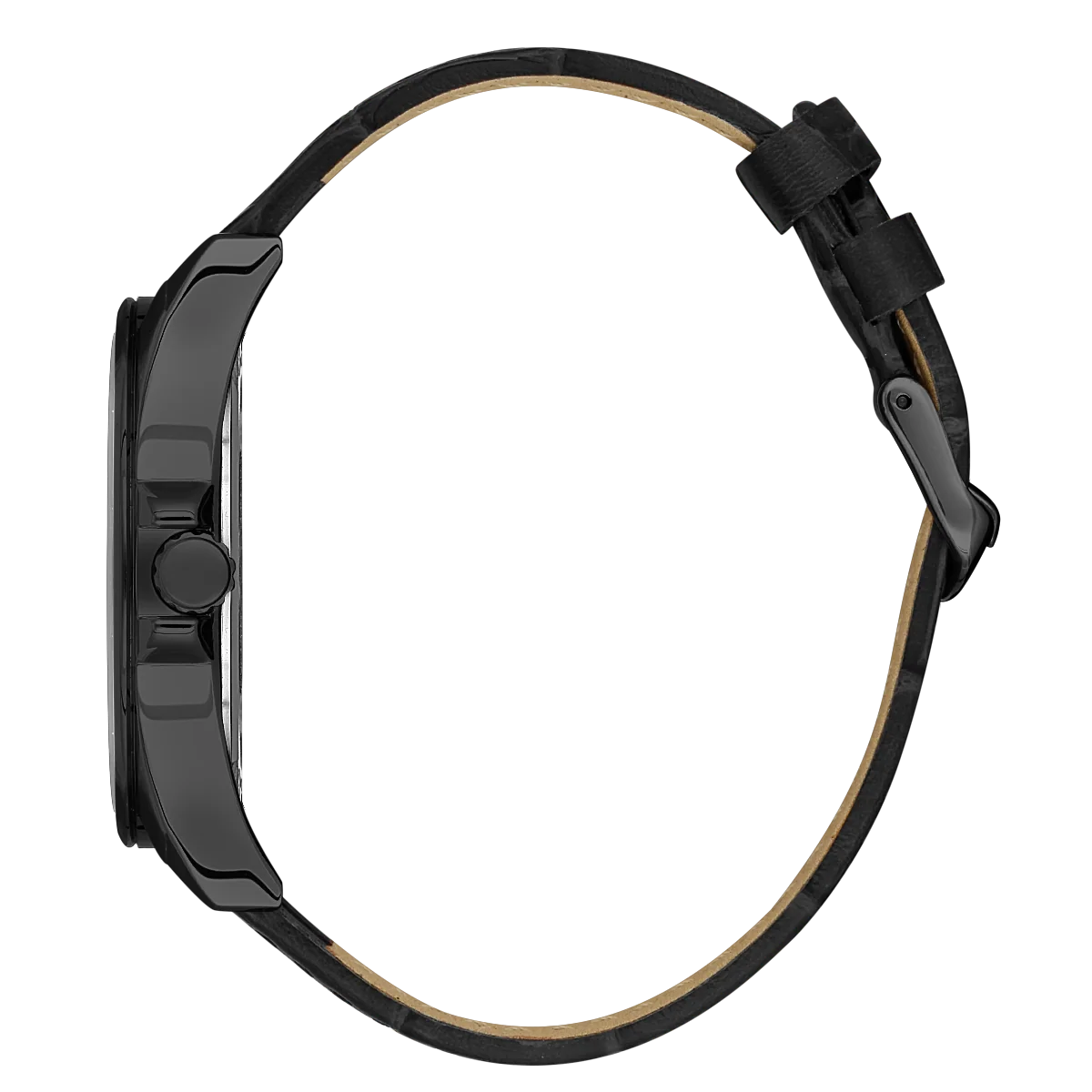 Bigotti Black Calendar Rose Gold Dial Leather Men's Watch | BG.1.10486-5