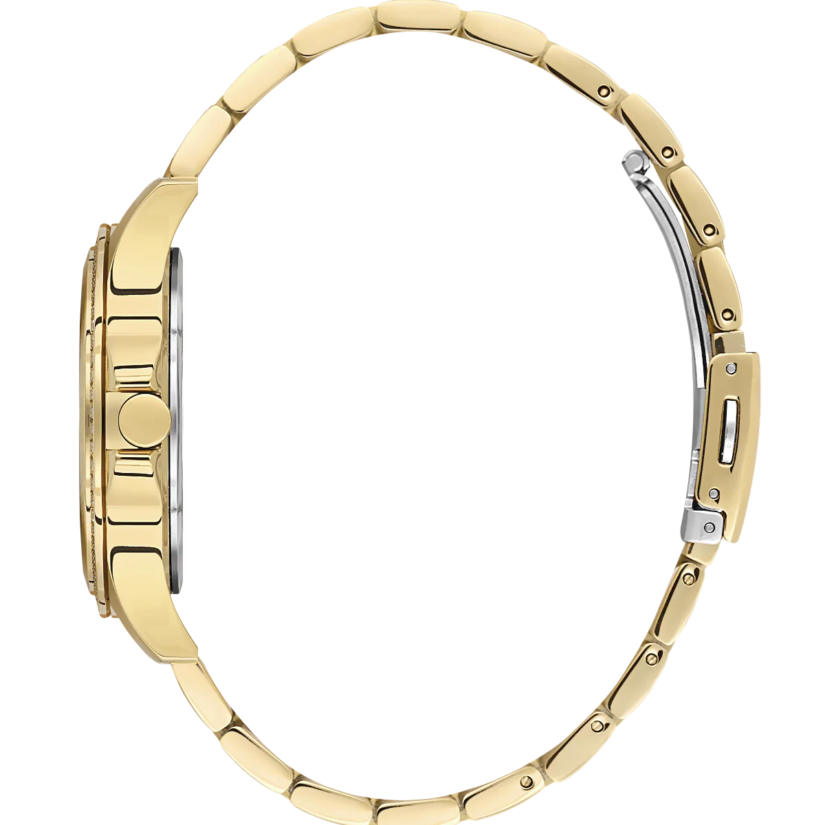 Bigotti Rose Gold Silver Dial Calendar Stainless Steel Woman's Watch | BG.1.10558-3