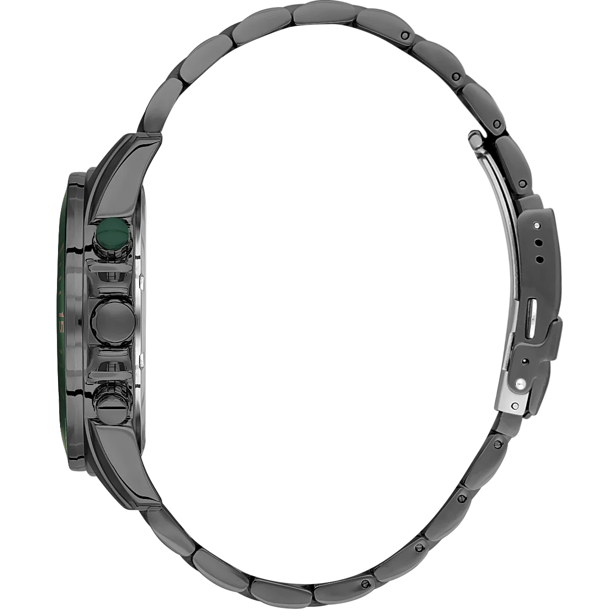 Bigotti Gunmetal Green Dial Calendar Stainless Steel Men’s Watch | BG.1.10570-4