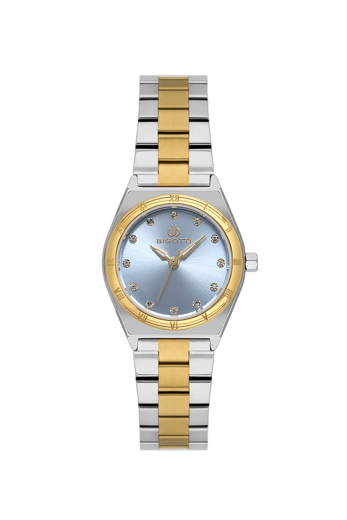 Bigotti Two-tone Light Blue Dial Women's Watch | BG.1.10618-6
